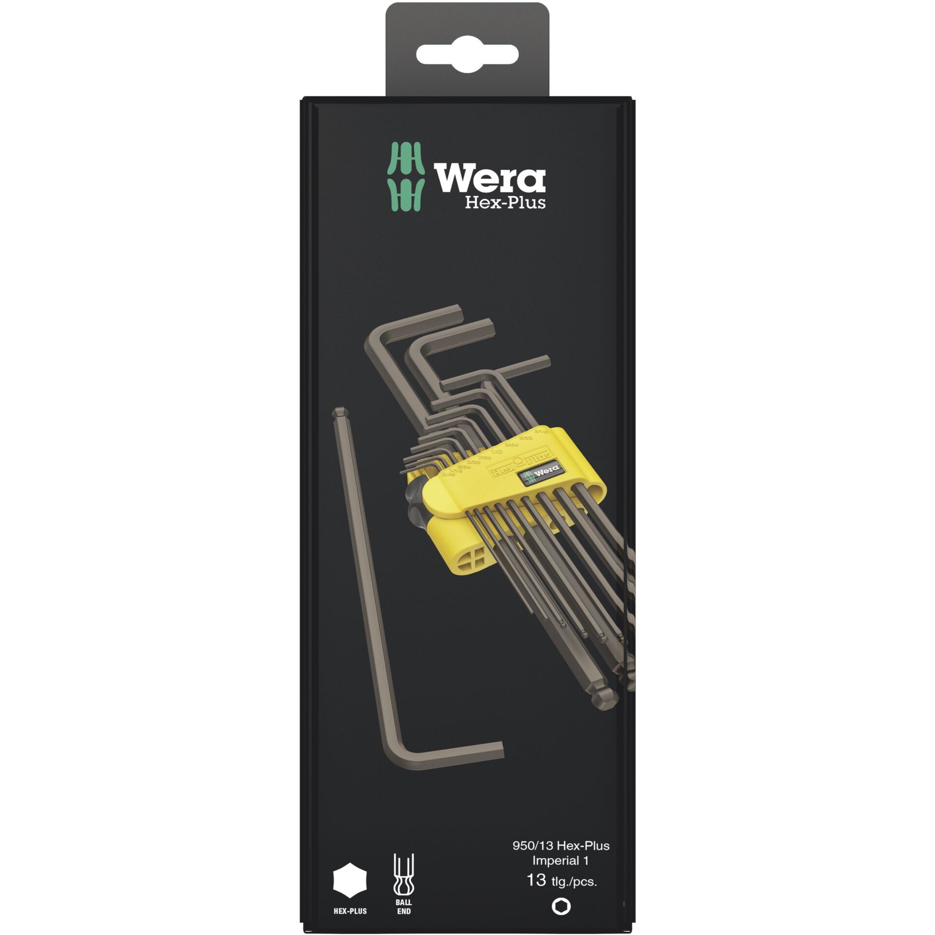 Wera 950/13 Hex-Plus Imperial 1  angle wrench set BlackLaser