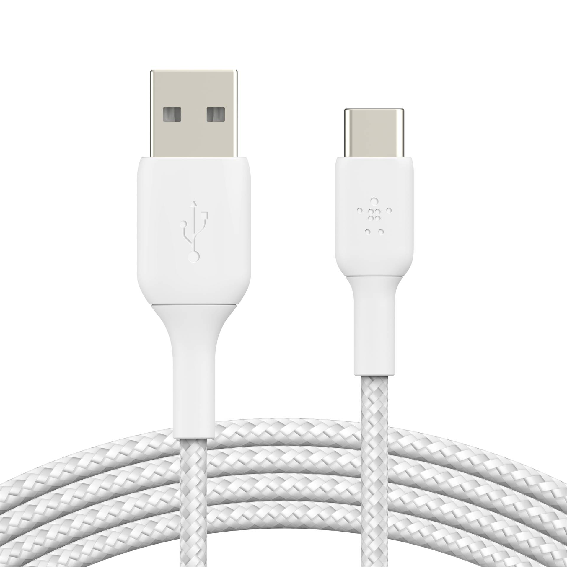 Belkin USB-C/USB-A kabel 3m  w oplocie, bialy CAB002bt3MWH