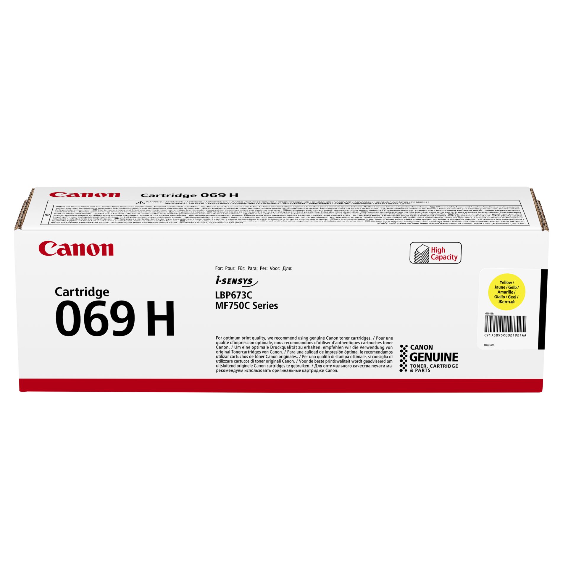 Canon toner Cartridge 069 H Y  yellow