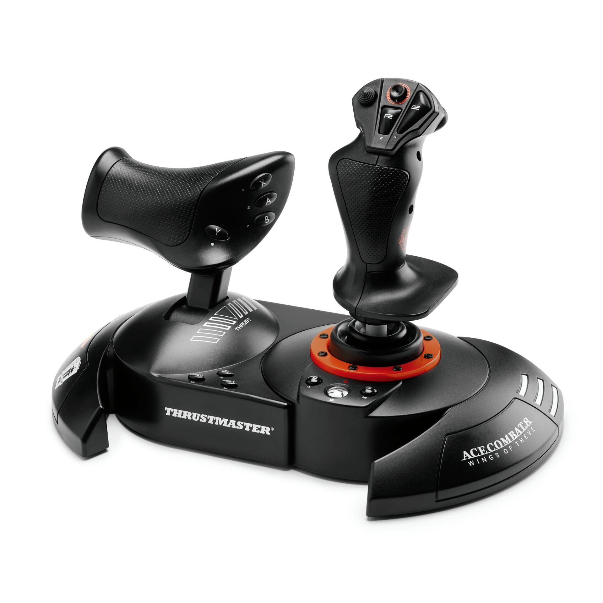 Joystick, Flugsimulator, Thrustmaster, Schwarz, Pedestal