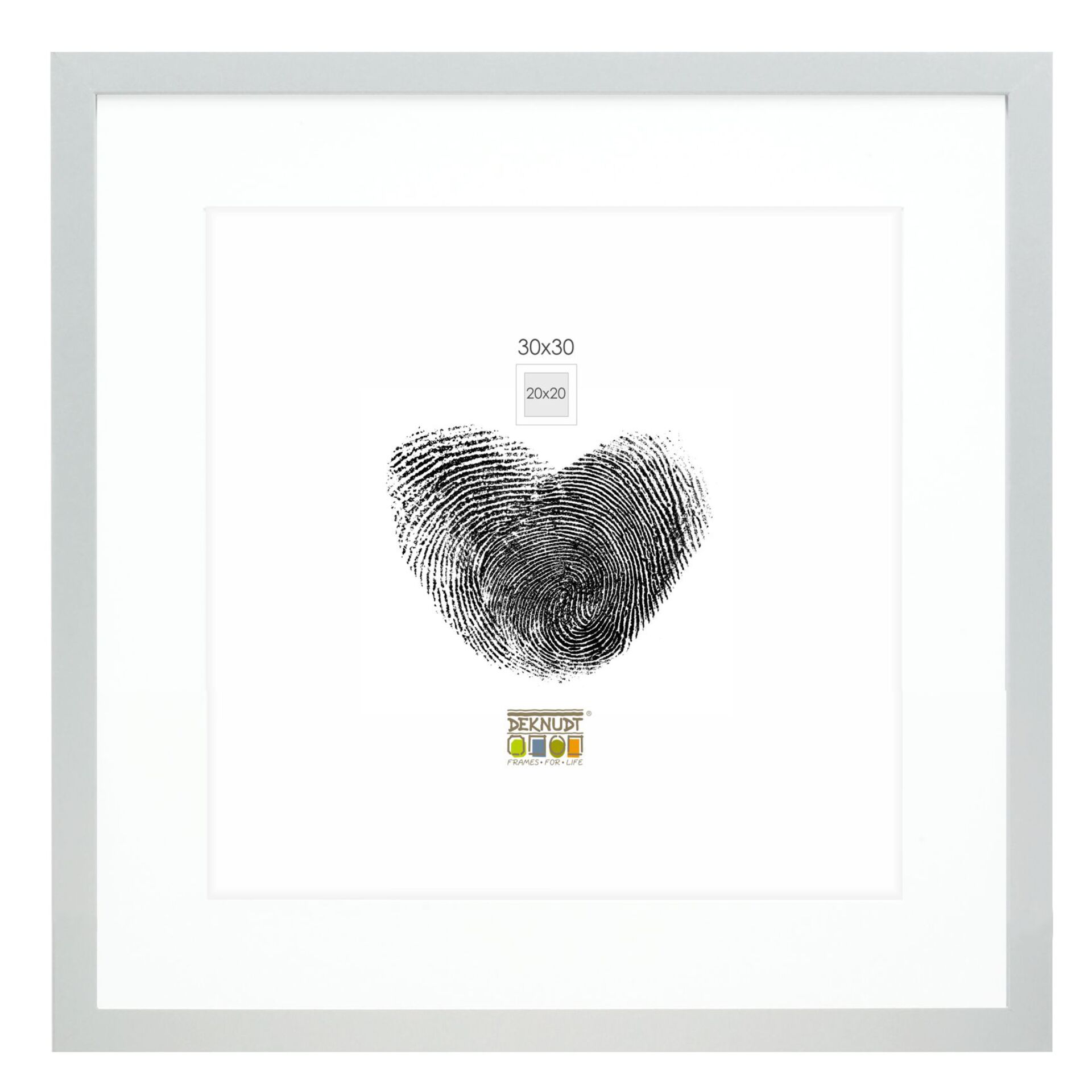Deknudt S66KD1 P1          30x30  Wood silver with Passepartout