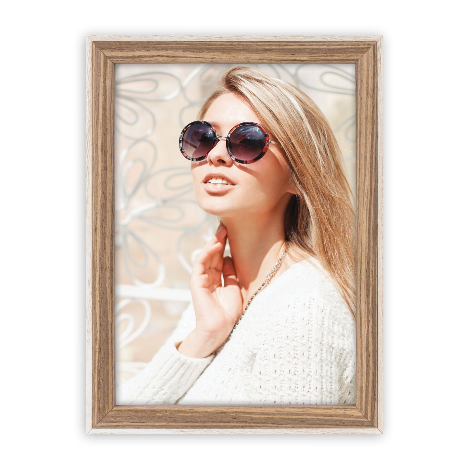Sonnebrille, Runde Gläser, Damenmode, Kunstrahmen, Frühlingslook