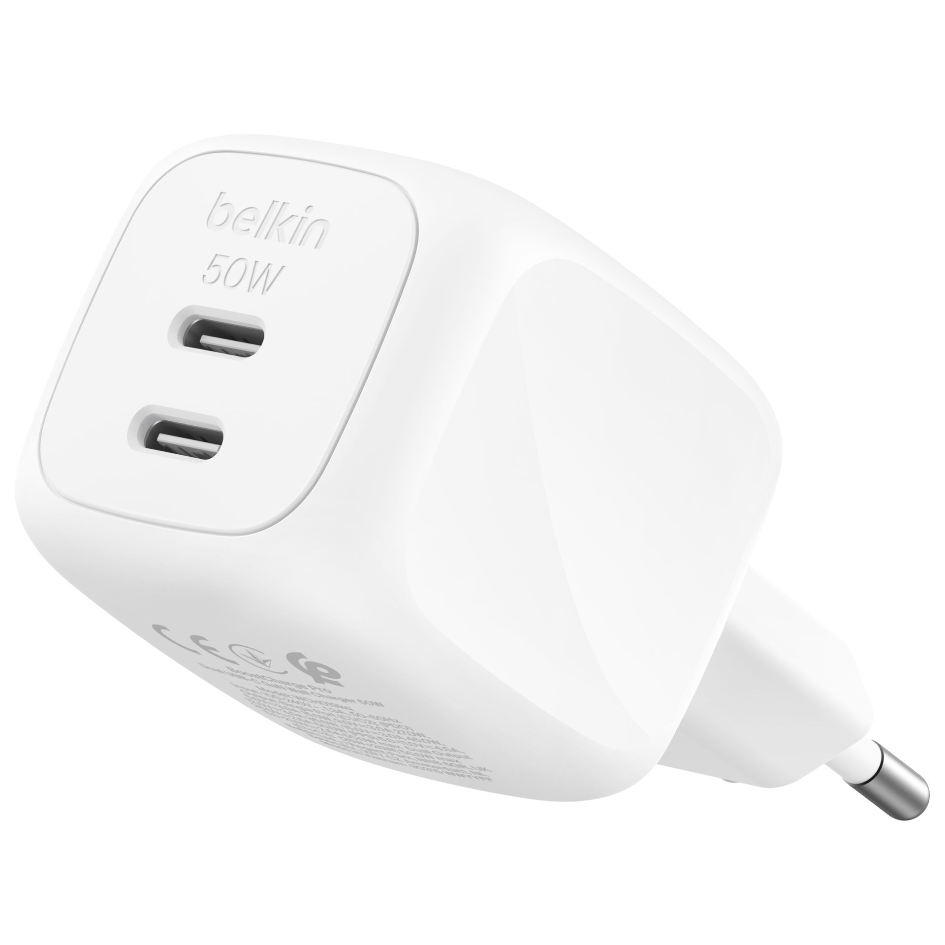 Ladegerät, USB-C, 50W, Dual-USB, Wandadapter
