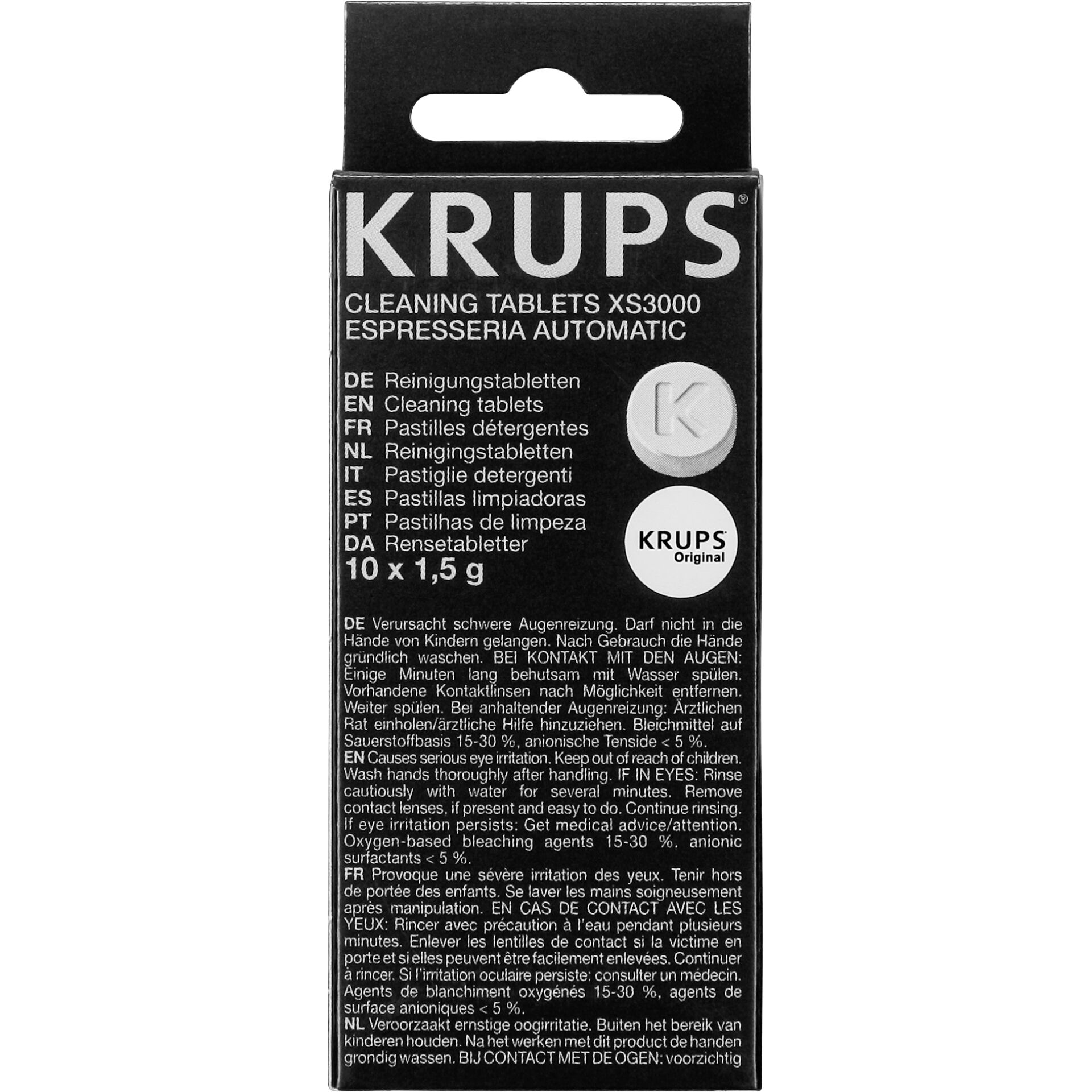 Reinigungstabletten, XS3000, Espressaria Automatic, K, Krups Packung