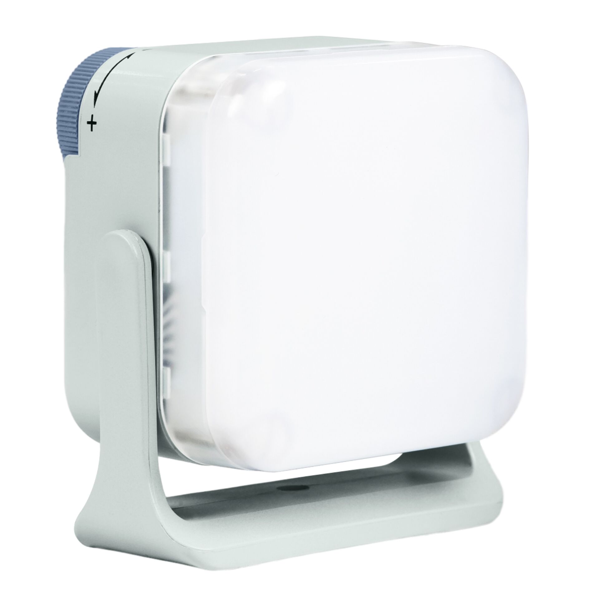 Rechteckige Lampe, Tischlampe, LED-Lampe, Klemmhalter, Weiß