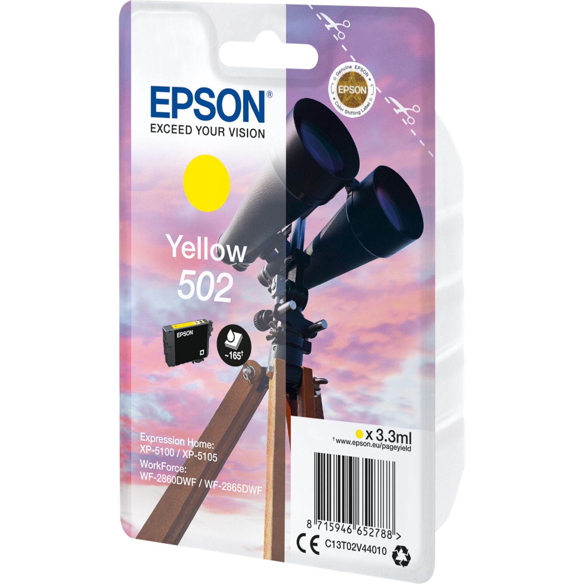 Epson ink cartridge yellow  502                       T 02V4