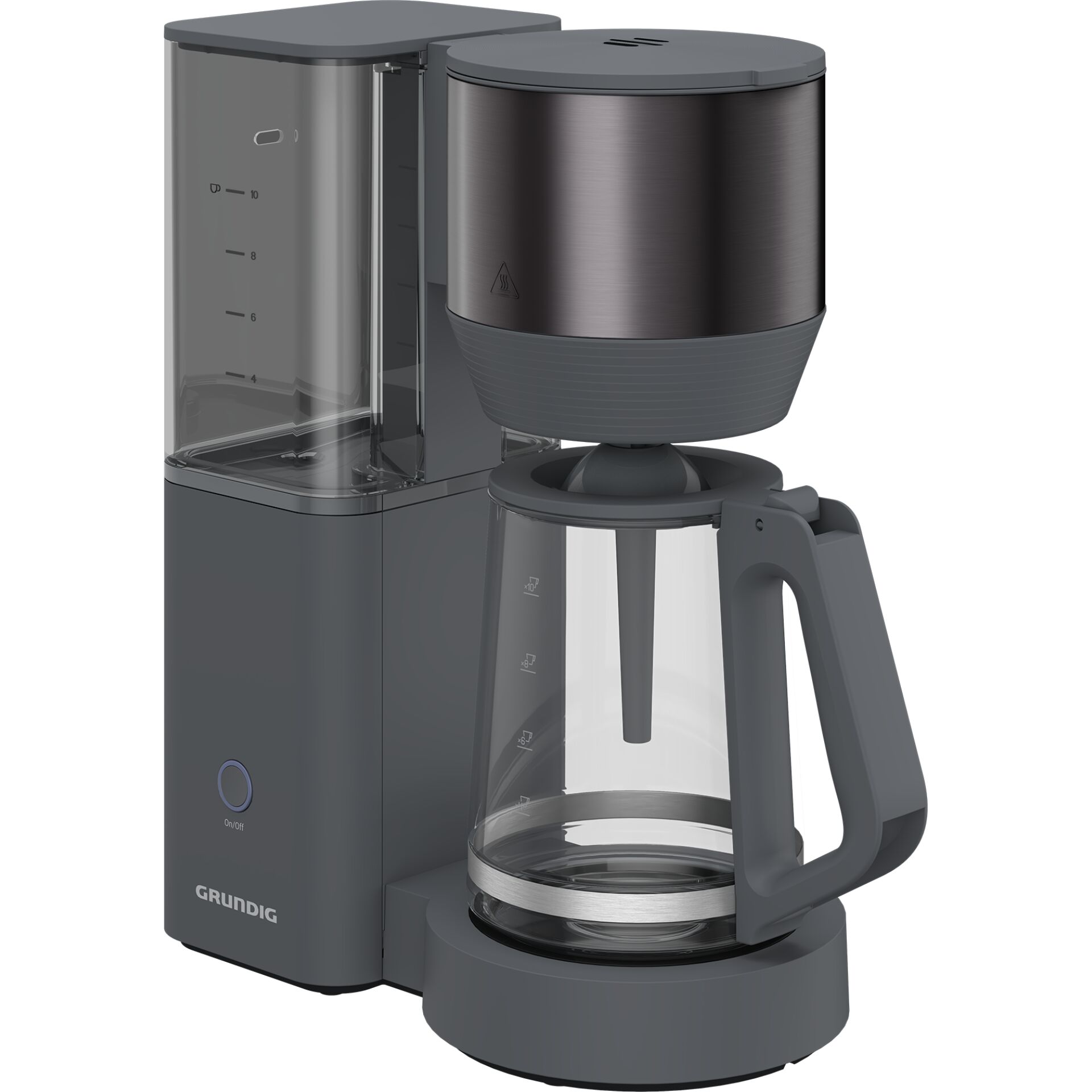 Kaffeemaschine, Filterkaffeemaschine, Glasbehälter, Programmierbar, Graue Farbe
