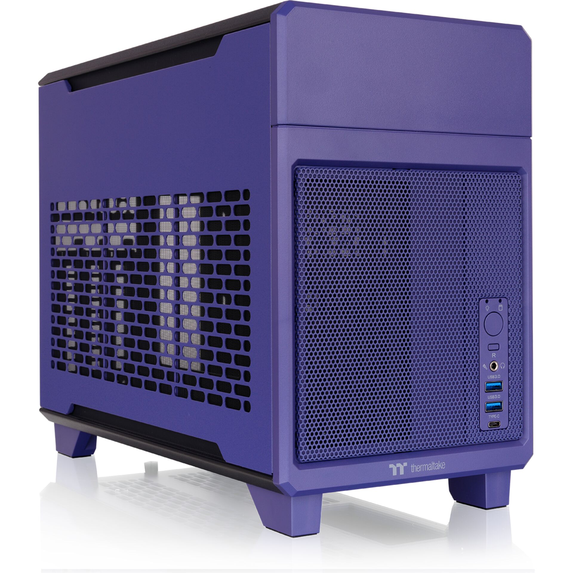 Mini-ITX, PC-Gehäuse, Lila, Mesh-Front, USB-C