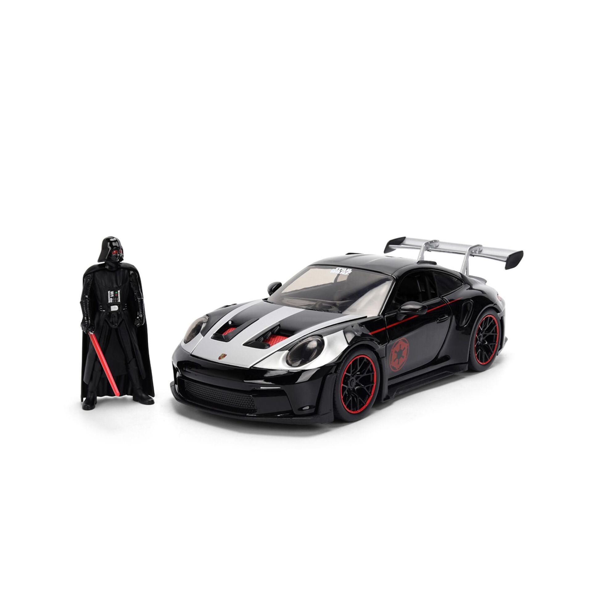 Spielzeugauto, Porsche, Grau-schwarz, Rennwagen, Darth Vader