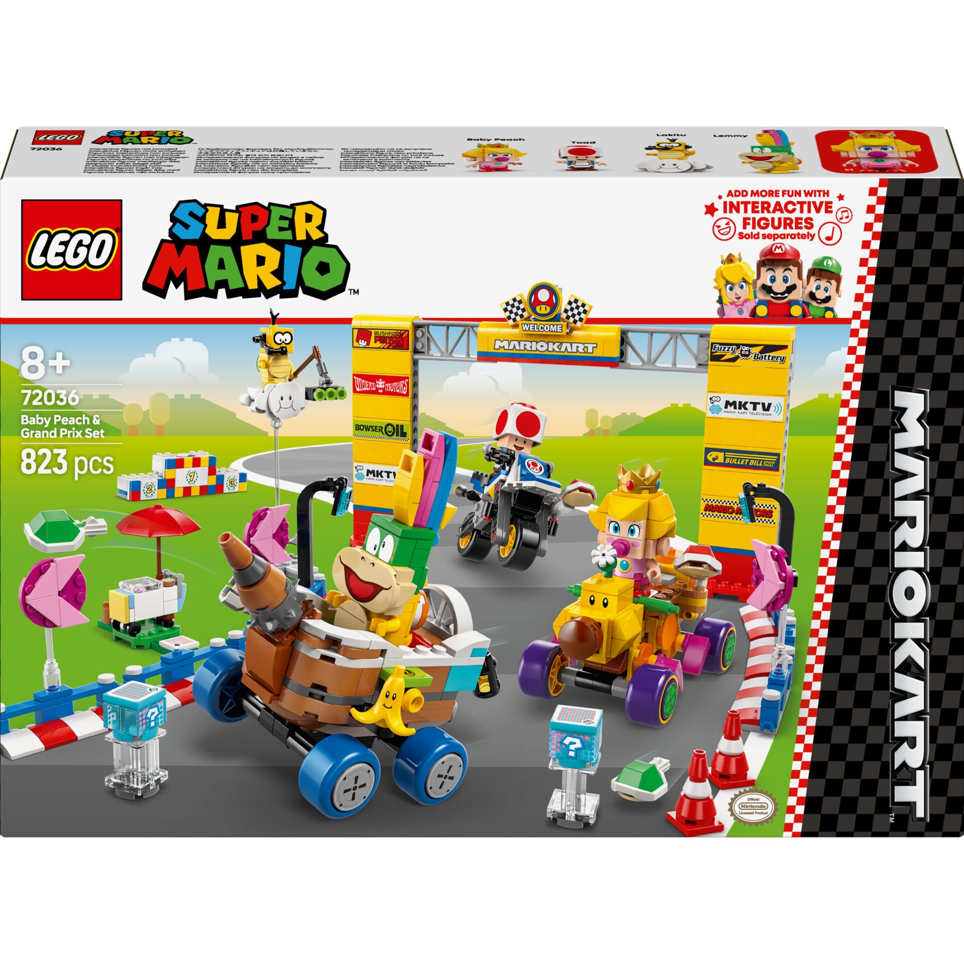 Lego, Super Mario, Konstruktionsspielzeug, Mikrofiguren, Rennbahn