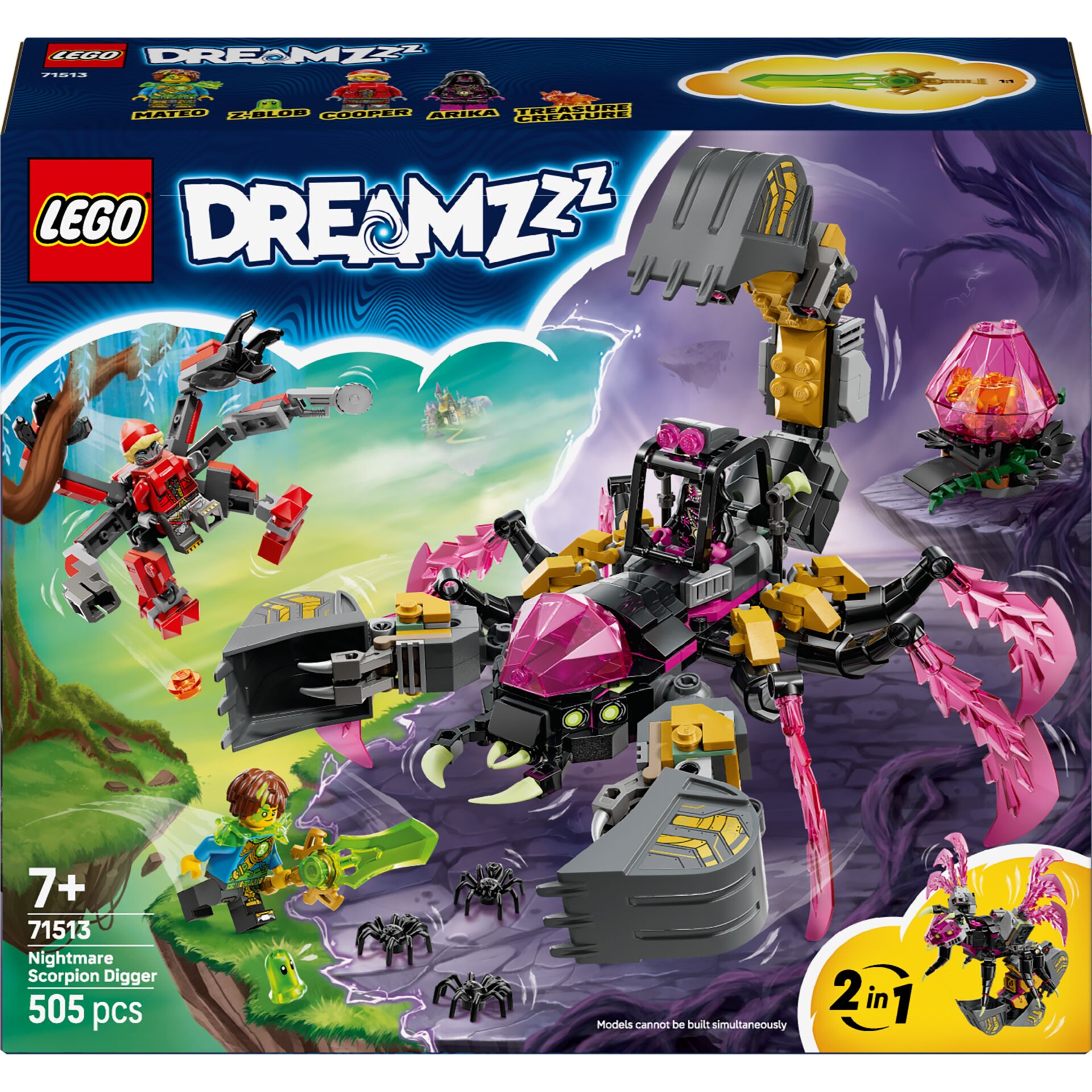 Lego, Dreamzz, Nachtmare Skorpion Gräber, Mech, Pink Kristall