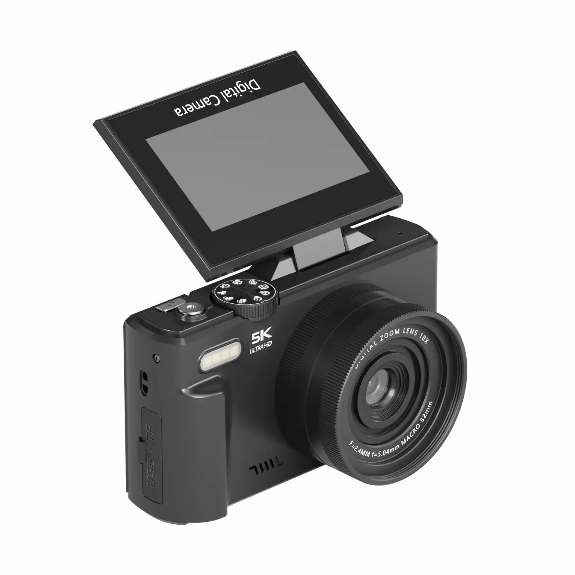 5K, Kamera, Digitale Kamera, Zoomobjektiv, LCD-Bildschirm