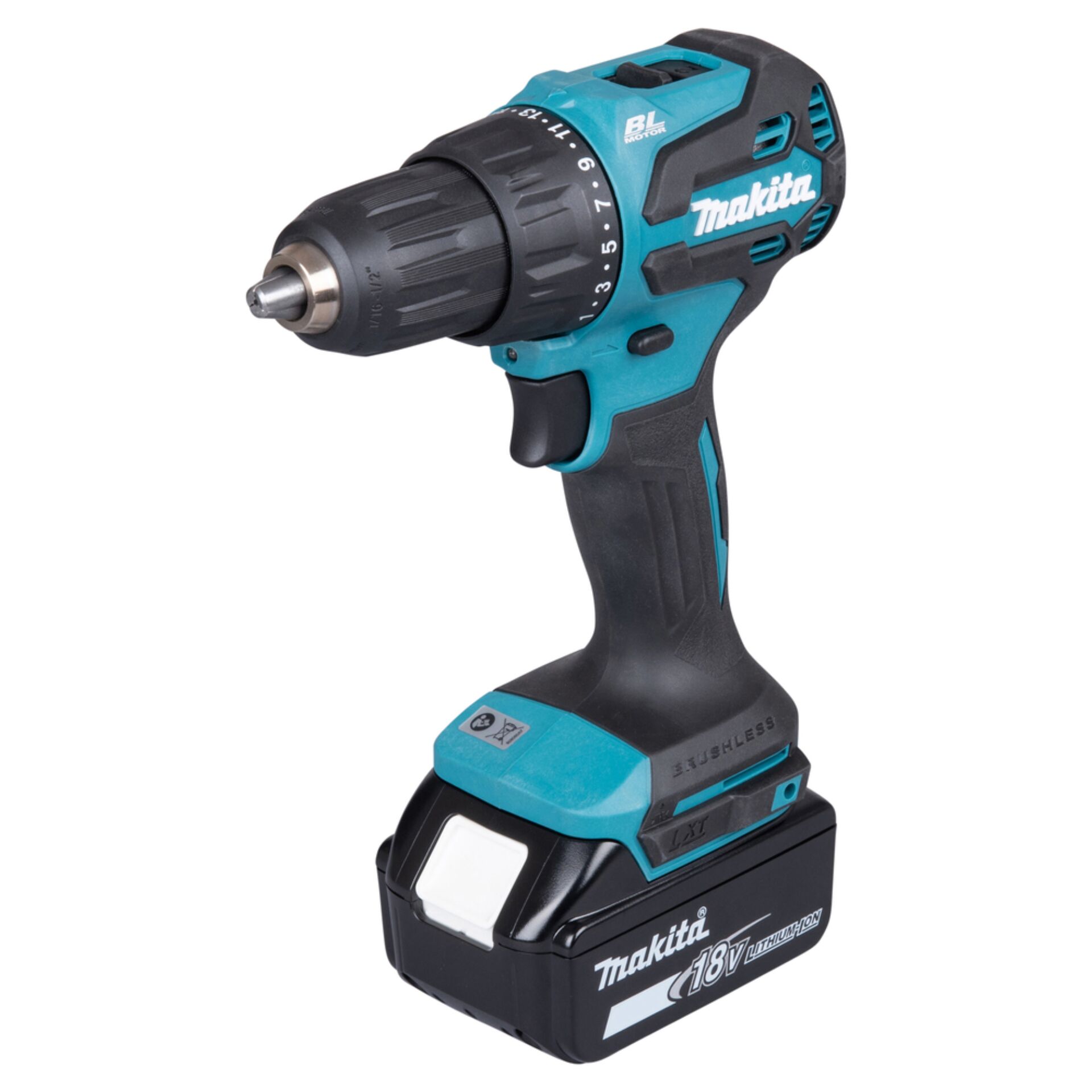 Akku-Bohrmaschine, Akkuschrauber, 18V, Drehmomentwahl, Makita