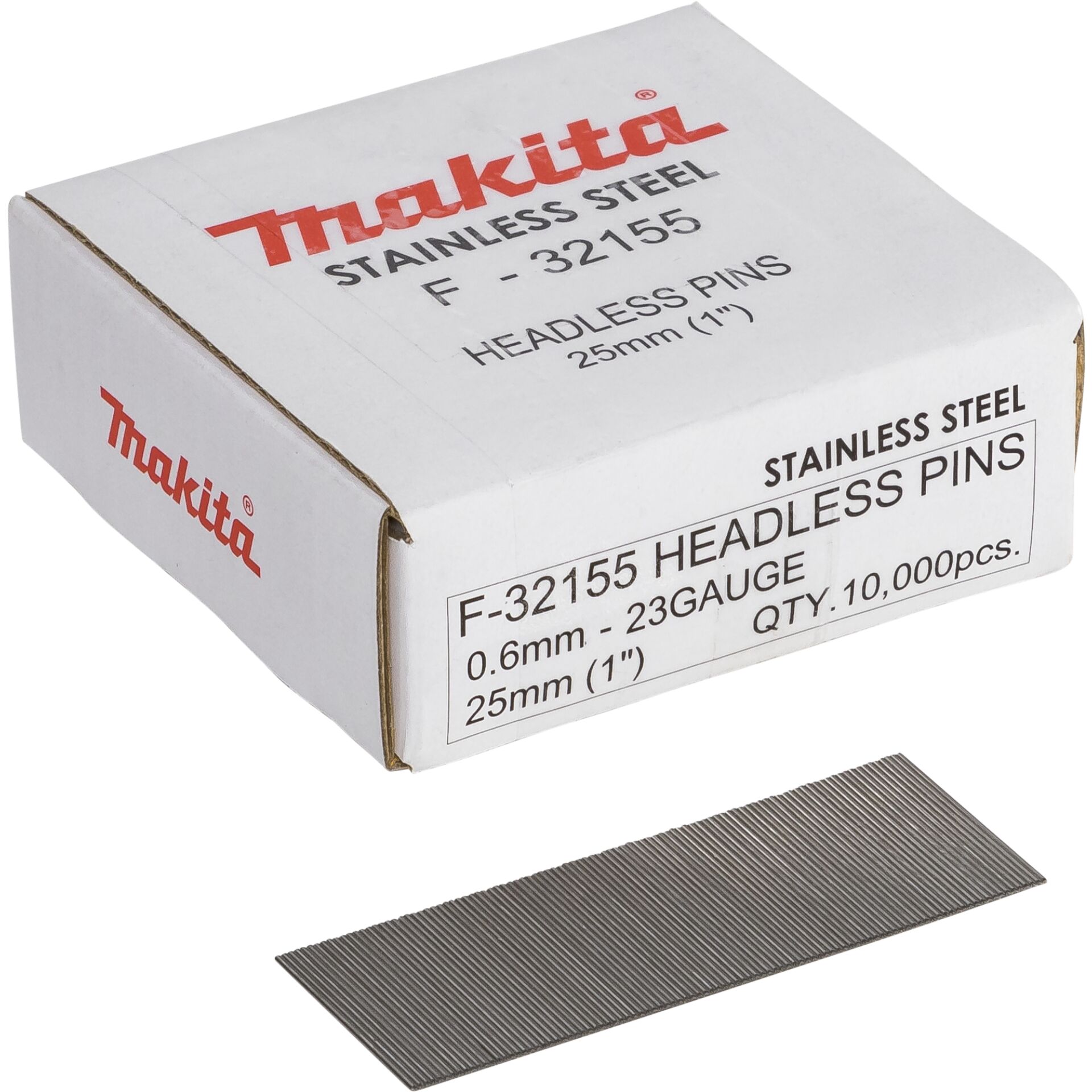 Makita Pins  0,6 x 25mm Inox  F-32155  10000 pcs.