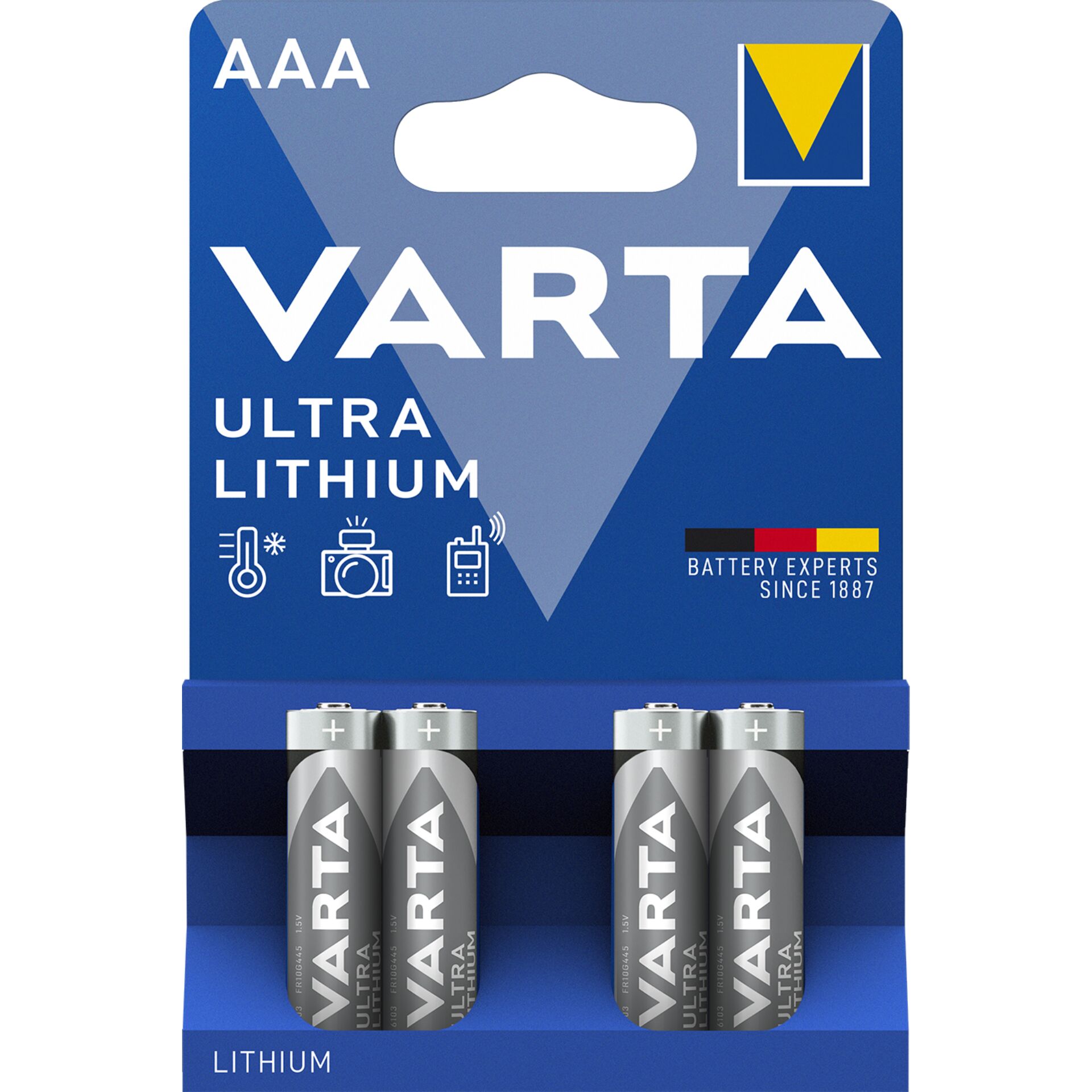 10x4 Varta Ultra Lithium Micro  AAA LR 03