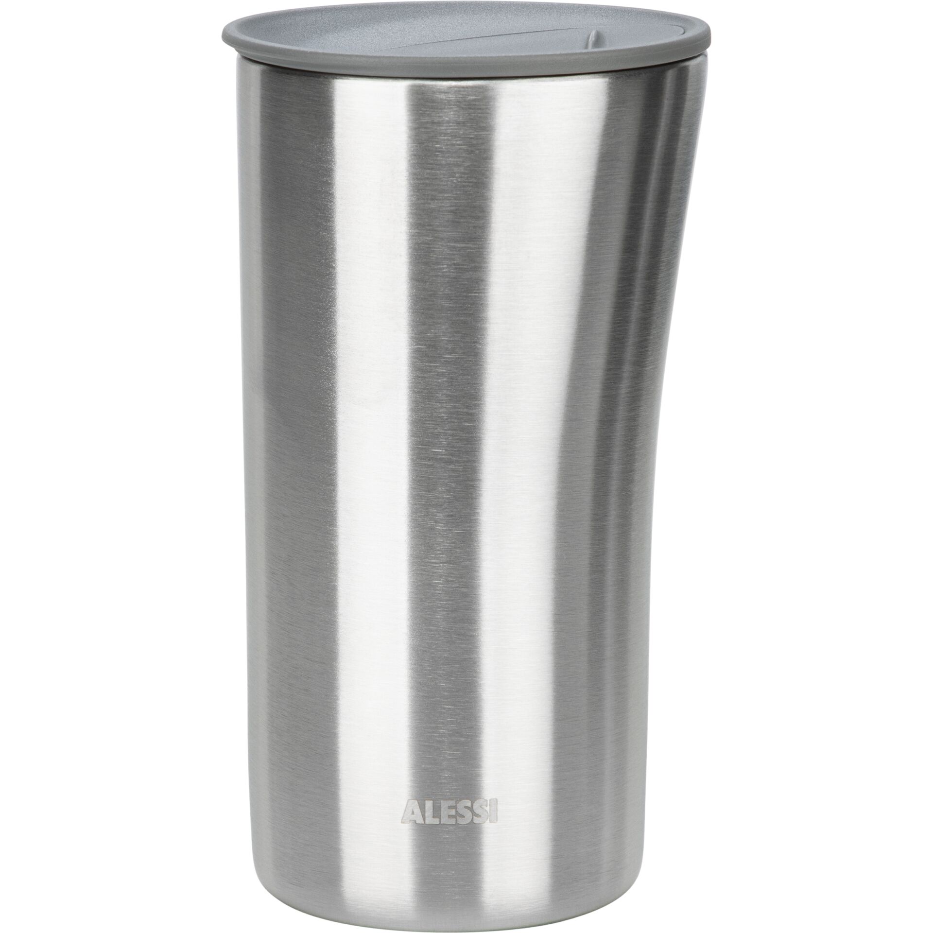 Reisebecher, Edelstahl, Isoliert, Becher, Grau Deckel