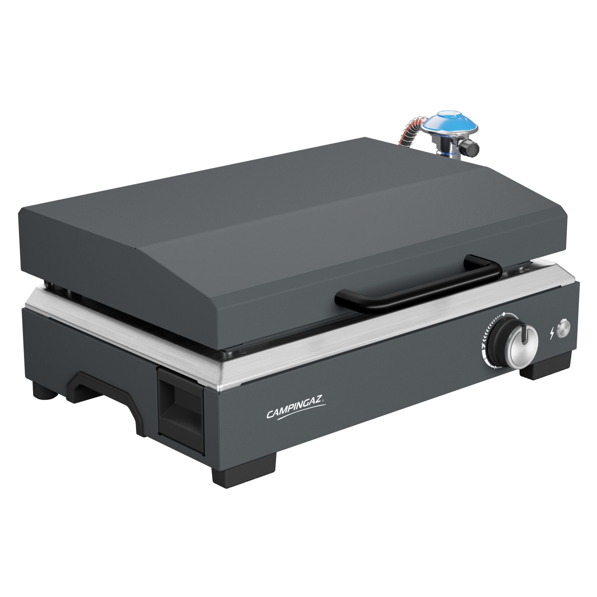 Grillplatte, Campingkocher, Gasgrill, Pfannenaufsatz, Flachdruck