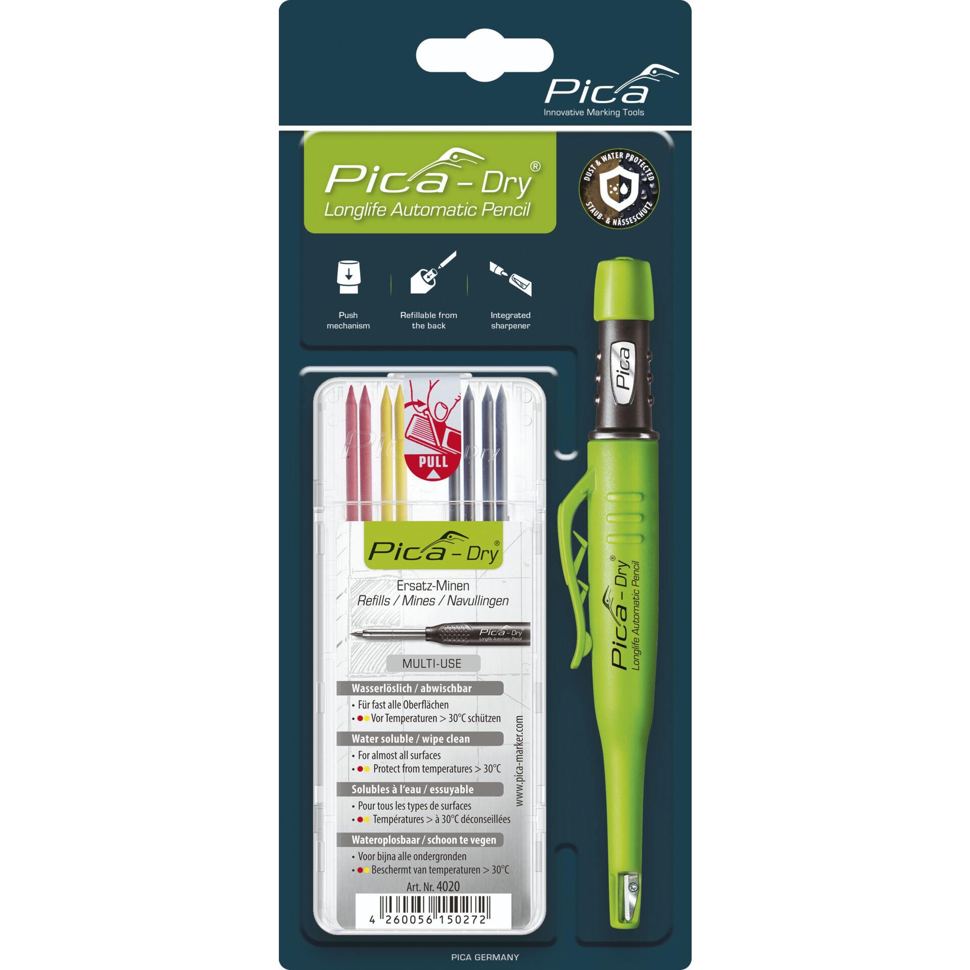 Pica DRY Bundle with 1x Marker +  1x Refills No. 4020
