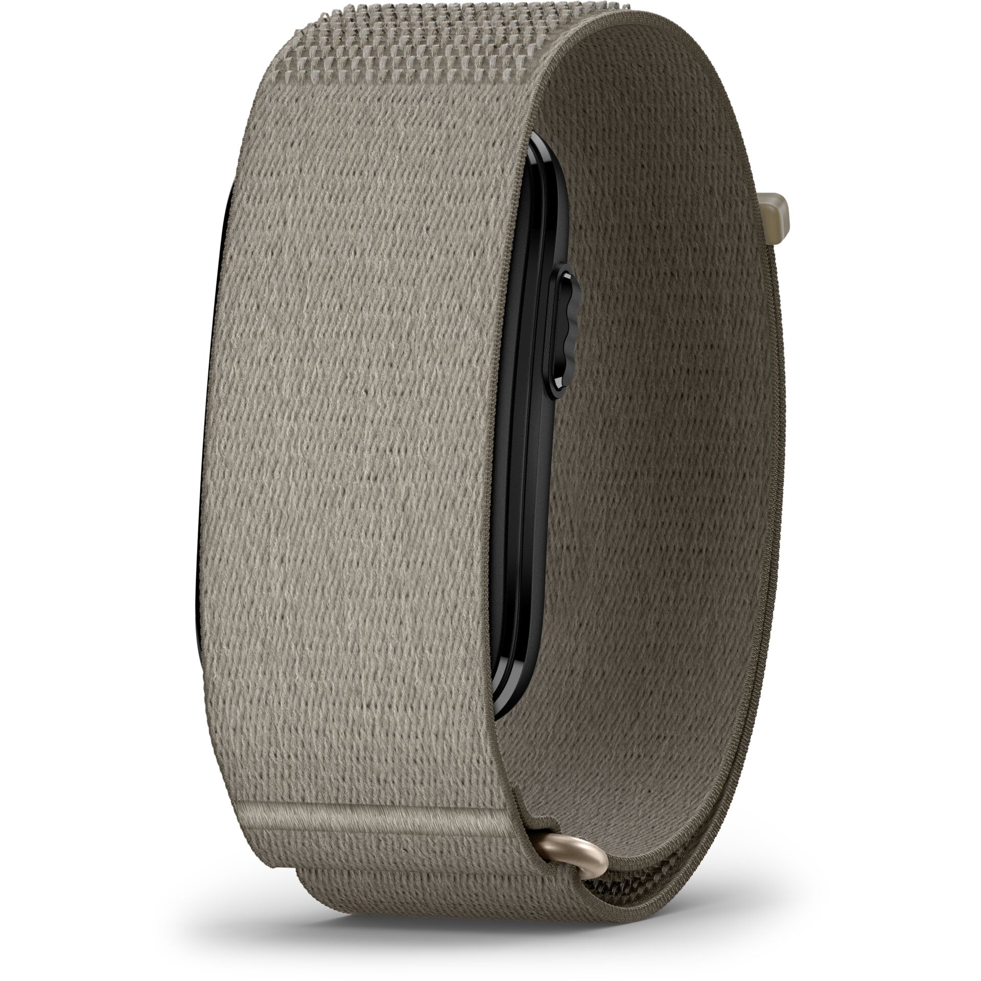 Smartwatch band, Fabric strap, Mesh texture, Neutral taupe, adjustable strap