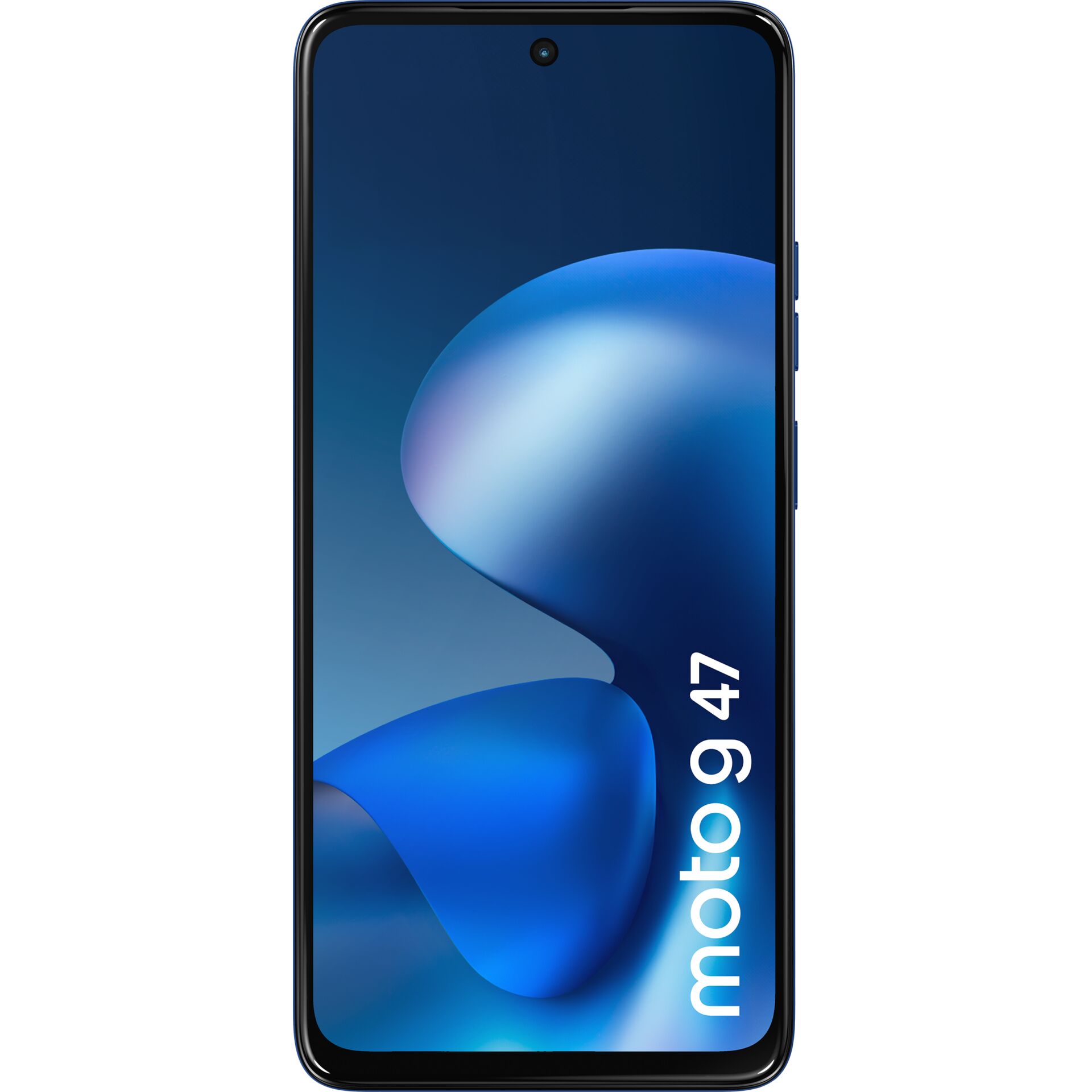 smartphone, blau, indigo, punch-hole kamera, randlose display