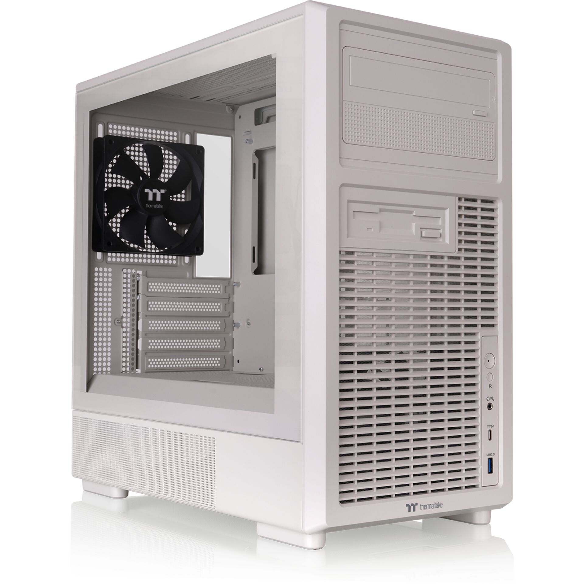 PC-Gehäuse, Mid-Tower, ATX, Weiß, Vorne USB