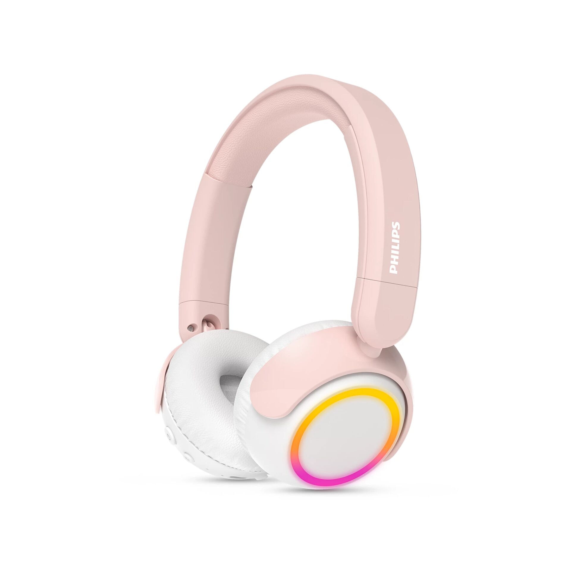 Kopfhörer, Over-Ear, Bluetooth, RGB-Licht, rosa