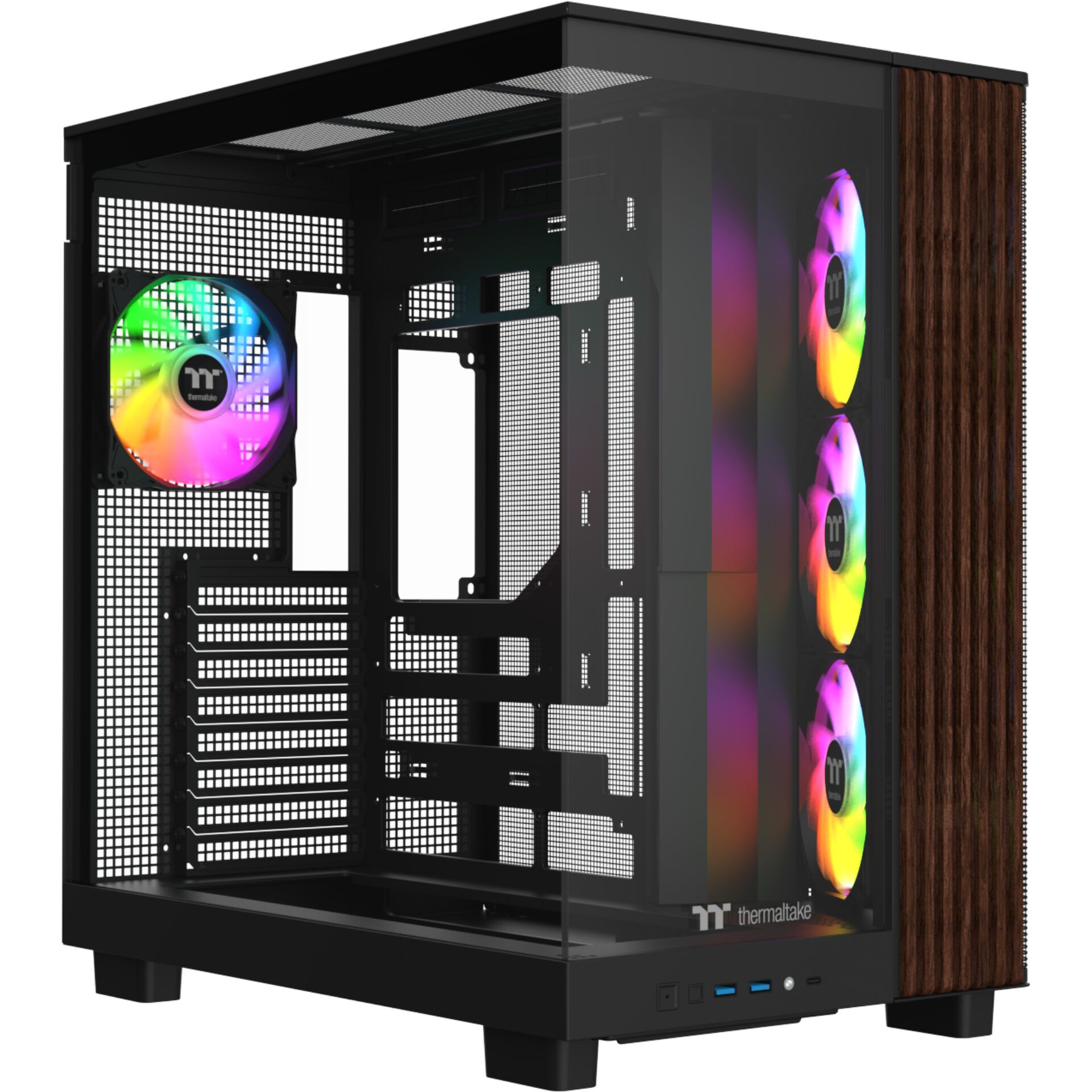 PC-Gehäuse, Mid-Tower, Glasfront, RGB-Lüfter, Luftstrom