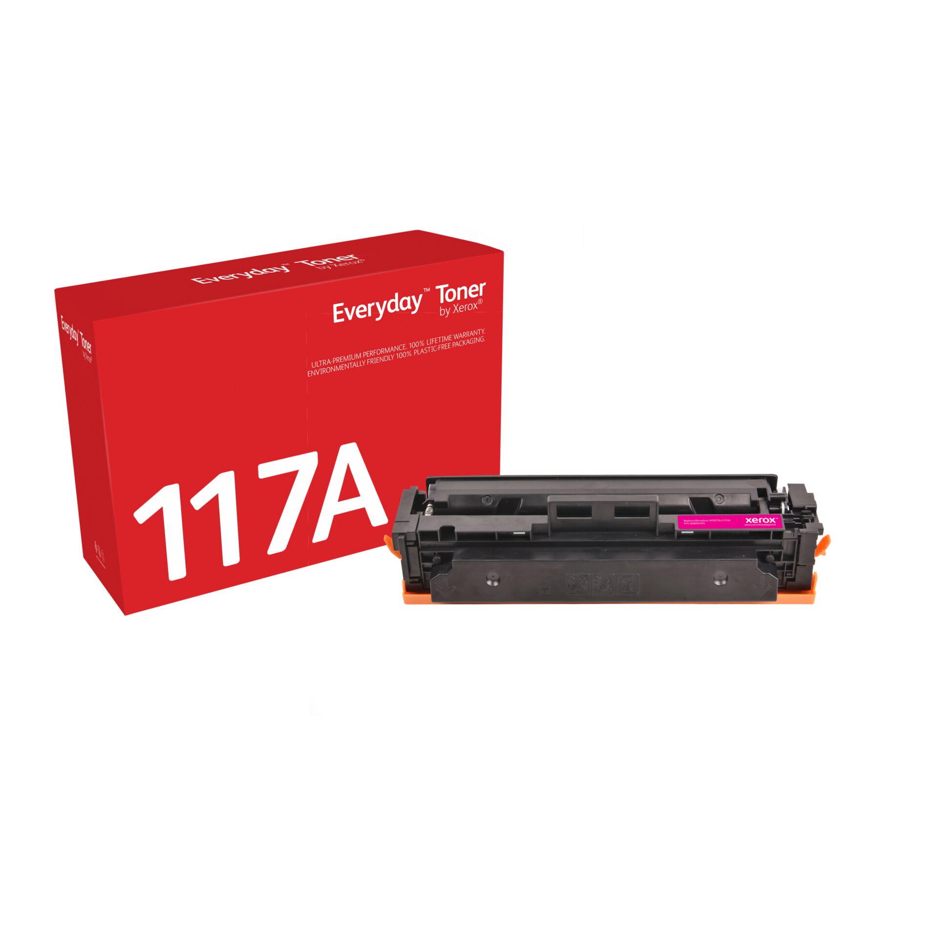 Tonerpatrone, Lasertoner, 117A, Xerox-kompatibel, Schwarz/orange Akzente