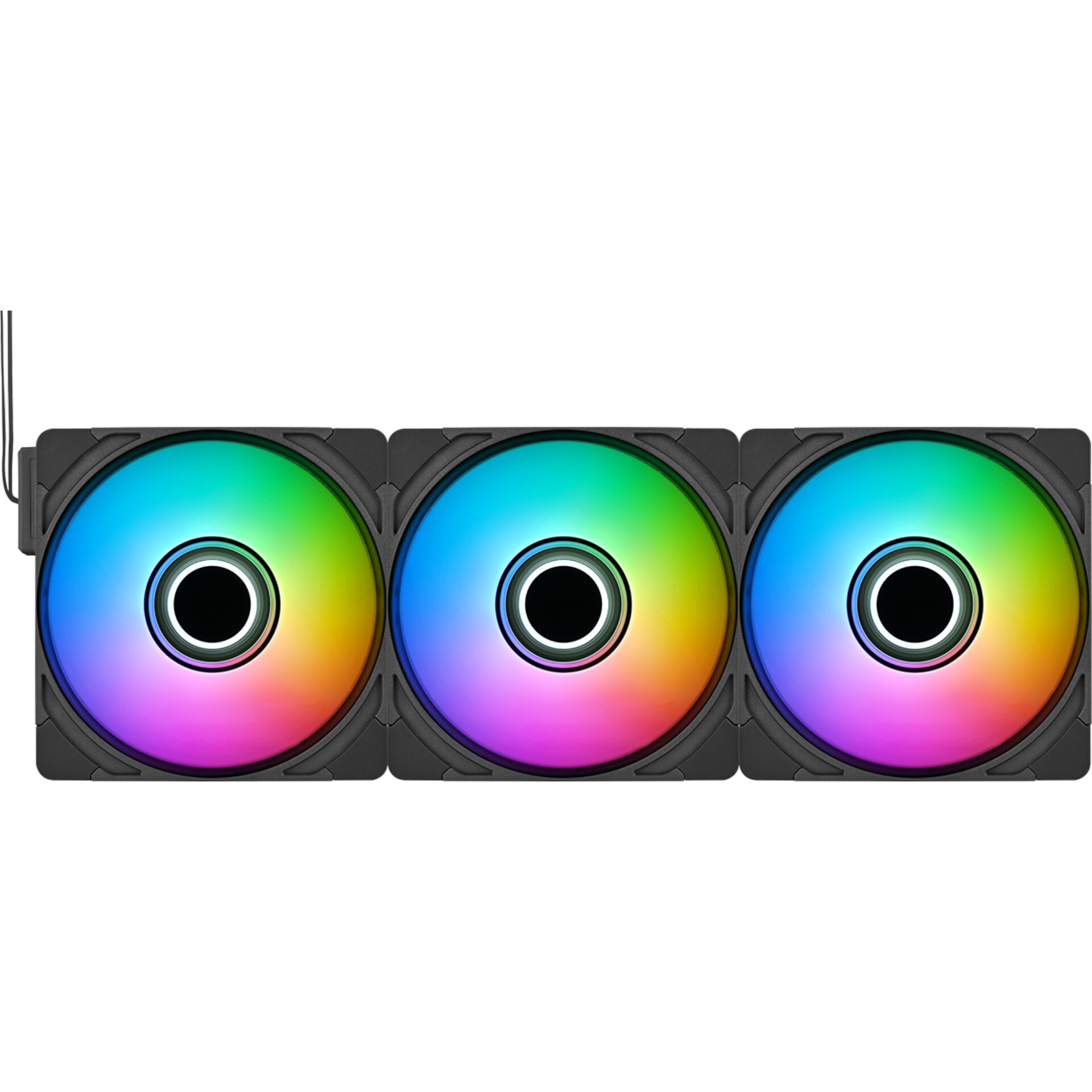 pc-gehäuseluefter, rgb-lüfter, rgb-beleuchtung, dreifach-lüfter, computerkühlung