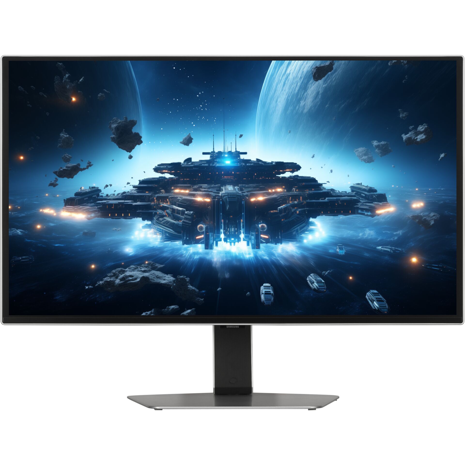 Bildschirm, OLED, 4K, Gaming-Monitor, Monitor, Monitor, PC Monitor, Space scene, LED backlight, Slim bezel