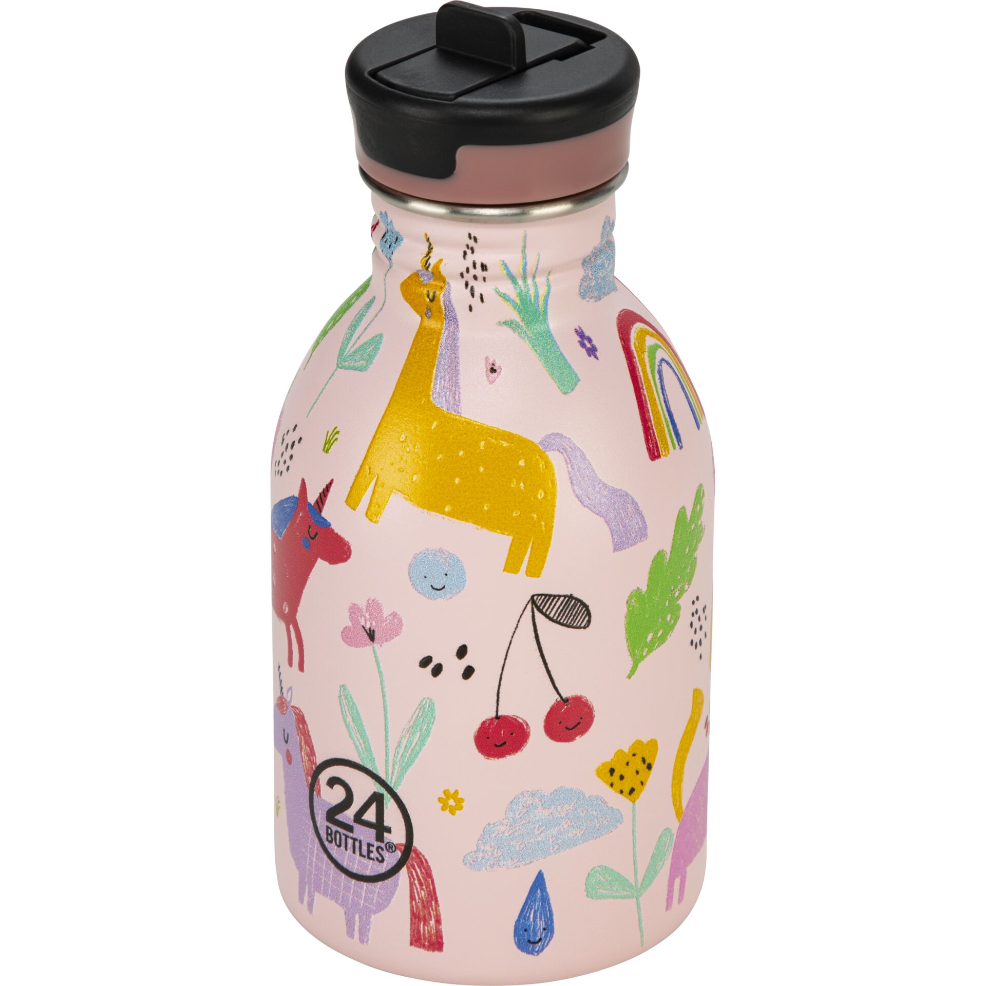 Trinkflasche, Wasserflasche, Kinder, rosé, Patterns
