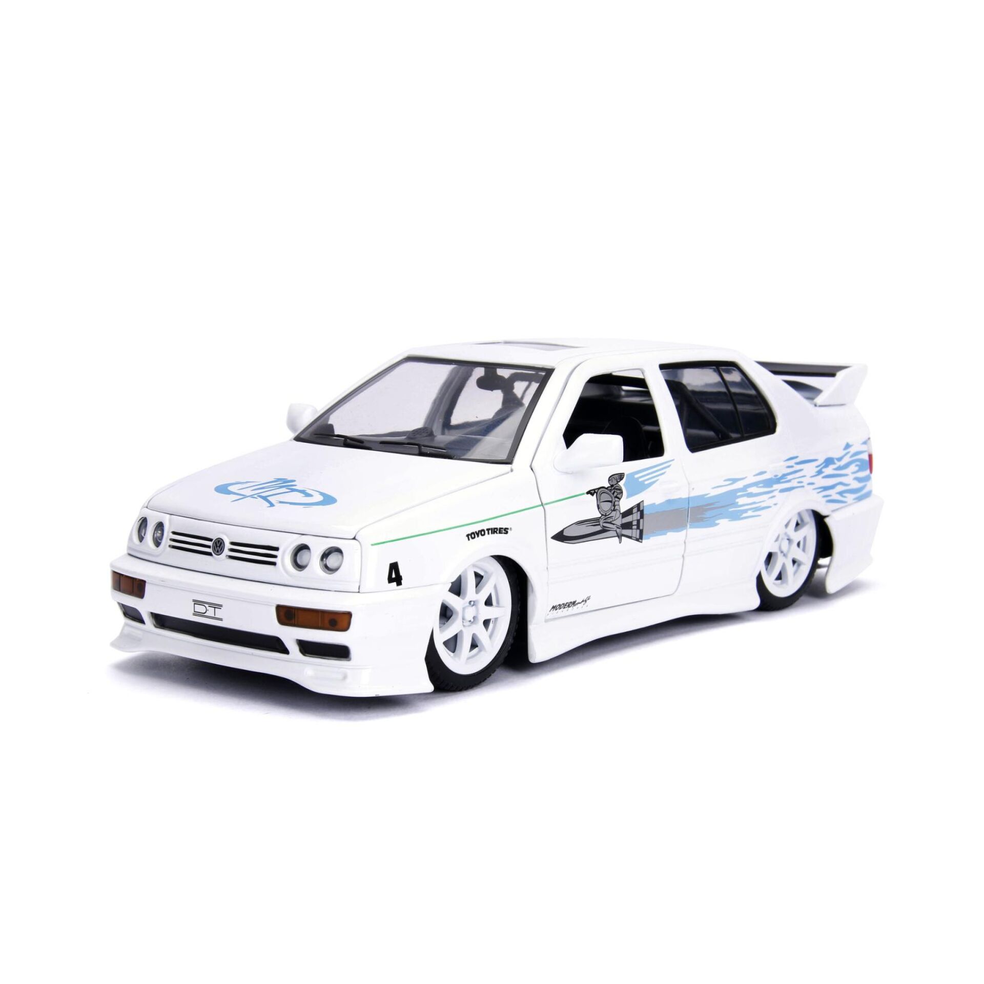 Auto, Rally car, White car, Scaled model, Blue decals