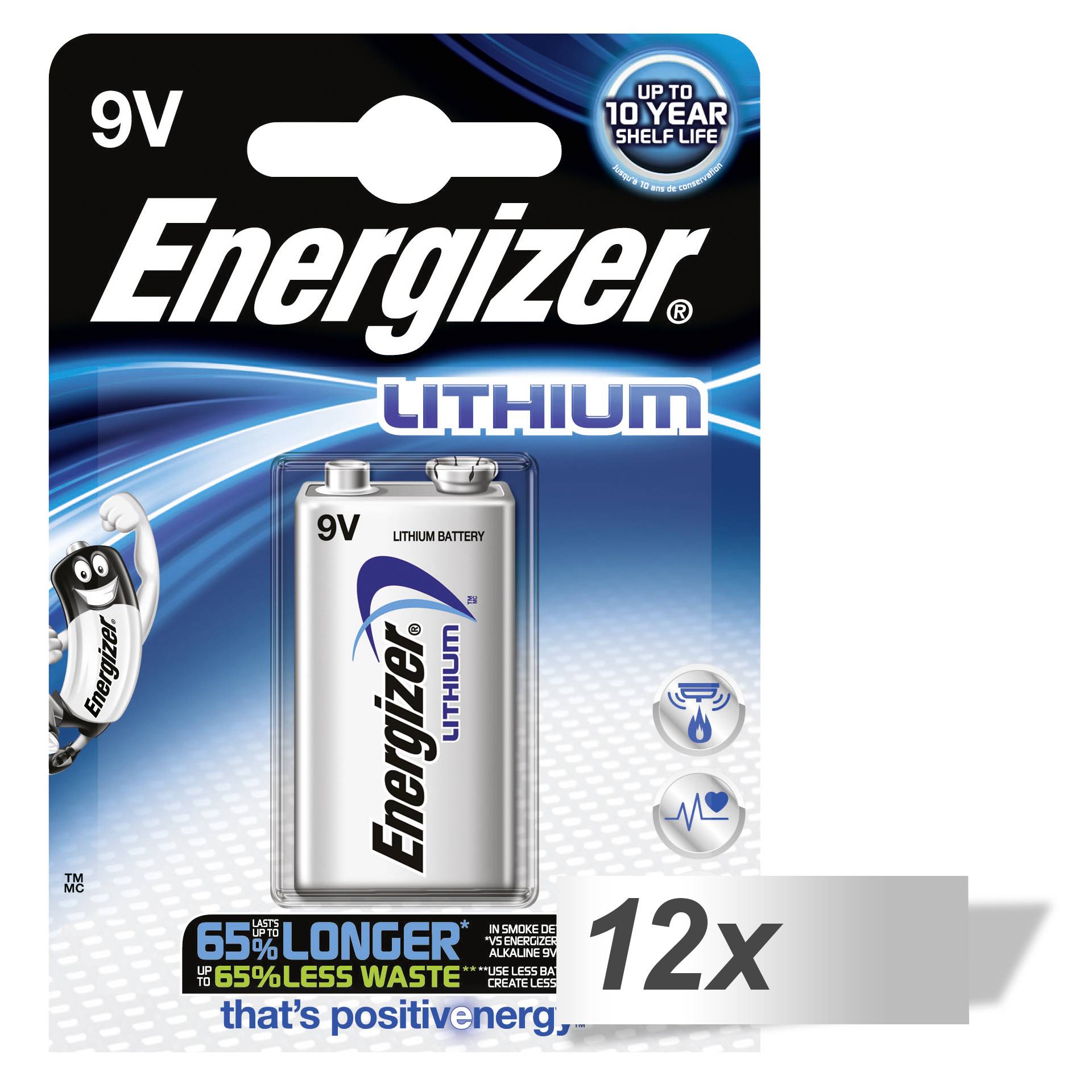 12x1 ENERGIZER Ultimate Lithium  9V Block 1er Blister