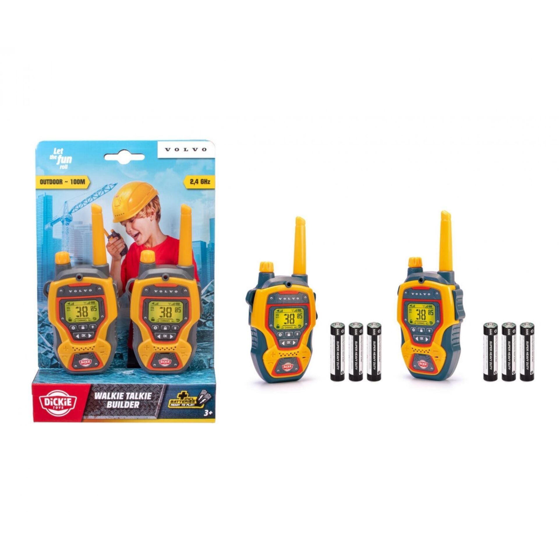 Walkie Talkie, Two-way Radio, Battery operated, Antenna, Pistol grip