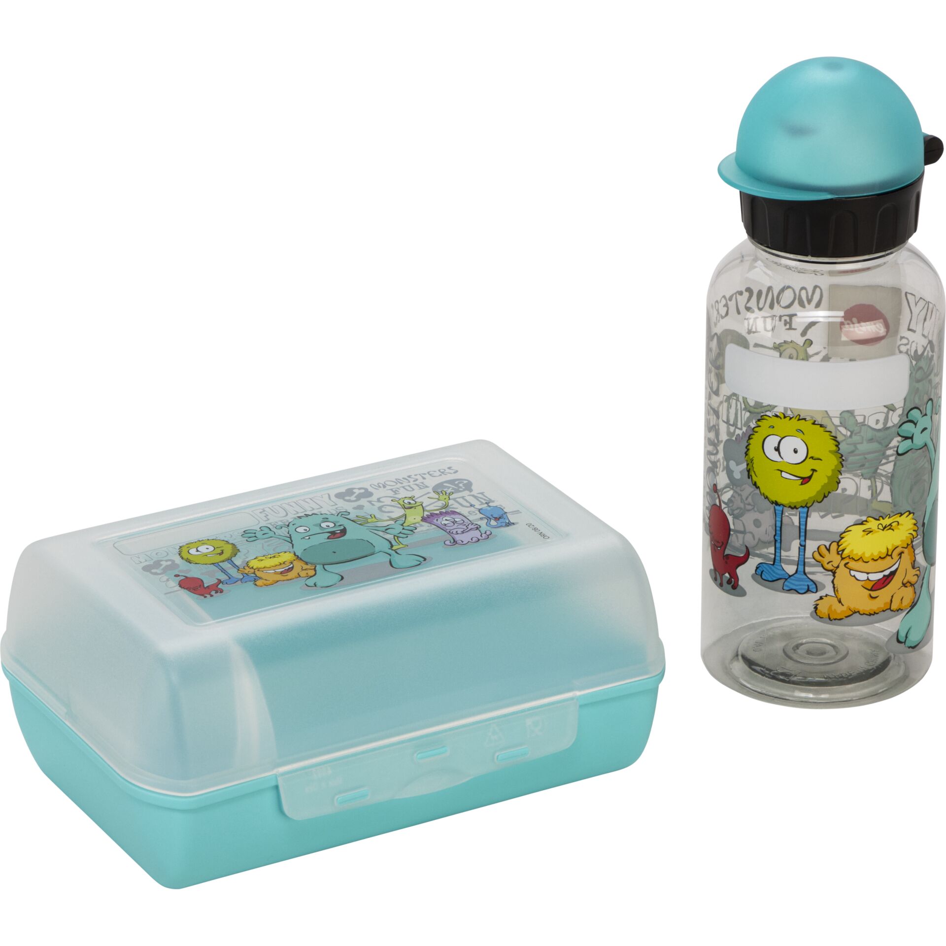Lunchbox, Bento, Trinkflasche, Kinder, Helden-Motiv