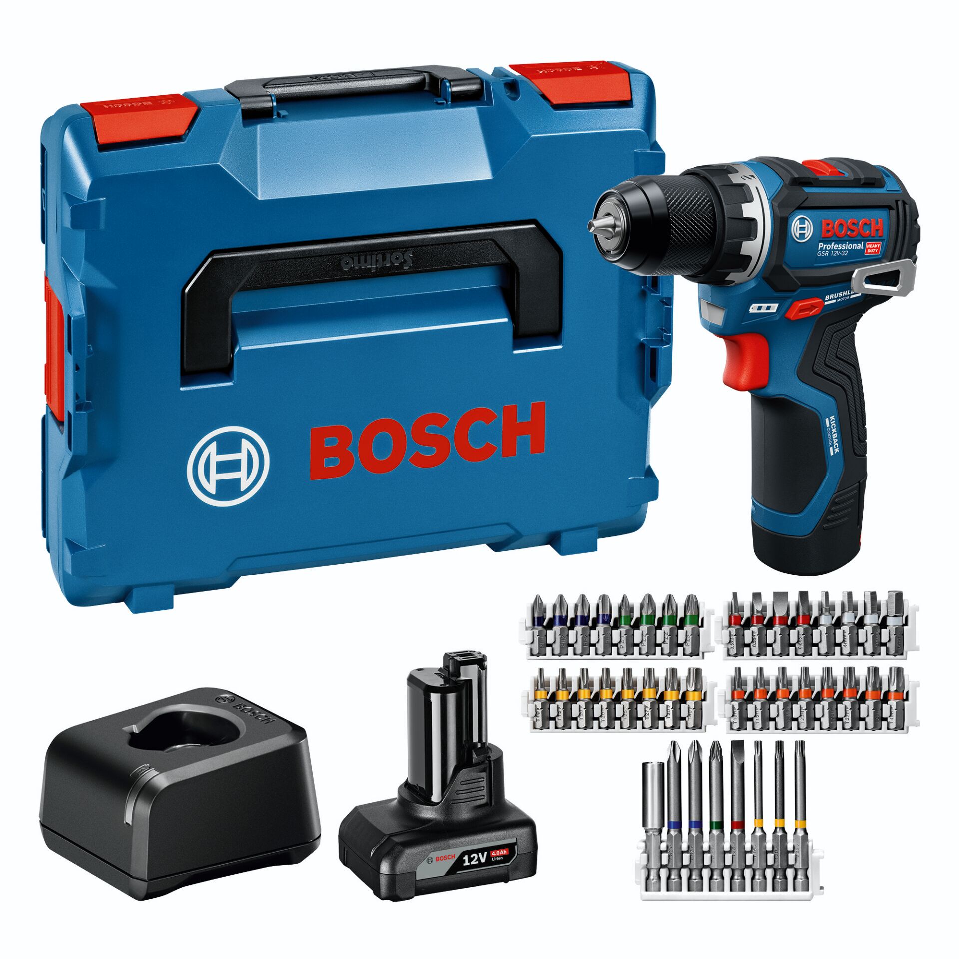 akku-schrauber, bohrschrauber, bosch, werkzeug-koffer, zubehör-set