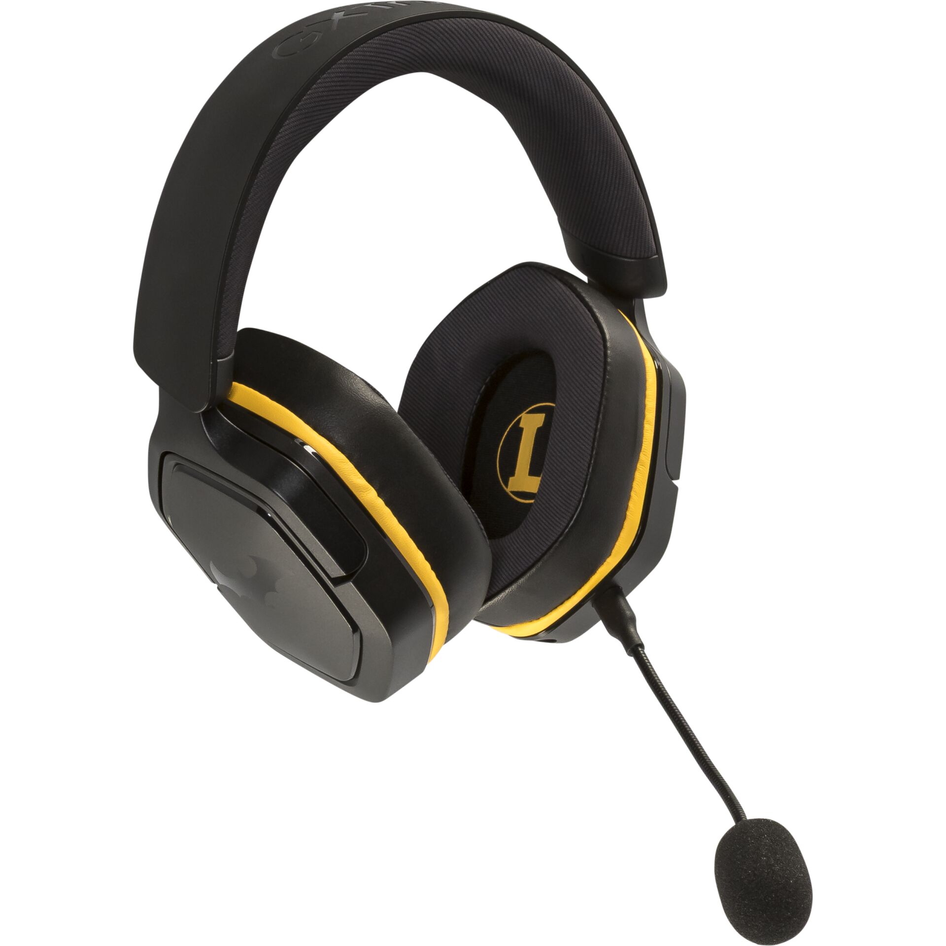 Gaming-Headset, Over-Ear, Kabelgebundene, Schwarz-Gelb, Mikrofon