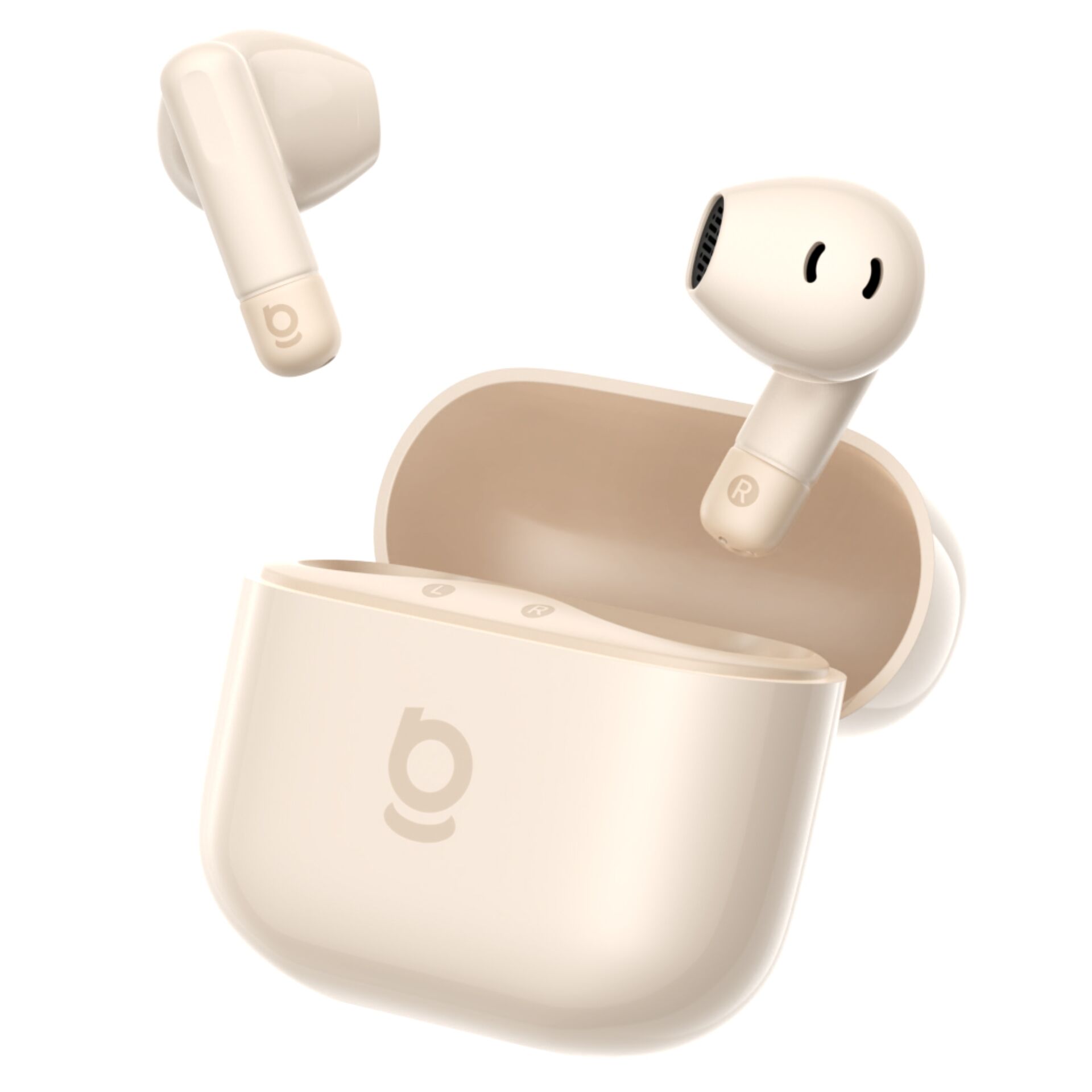 Kopfhörer, In-Ear, Bluetooth, Etui, Beige