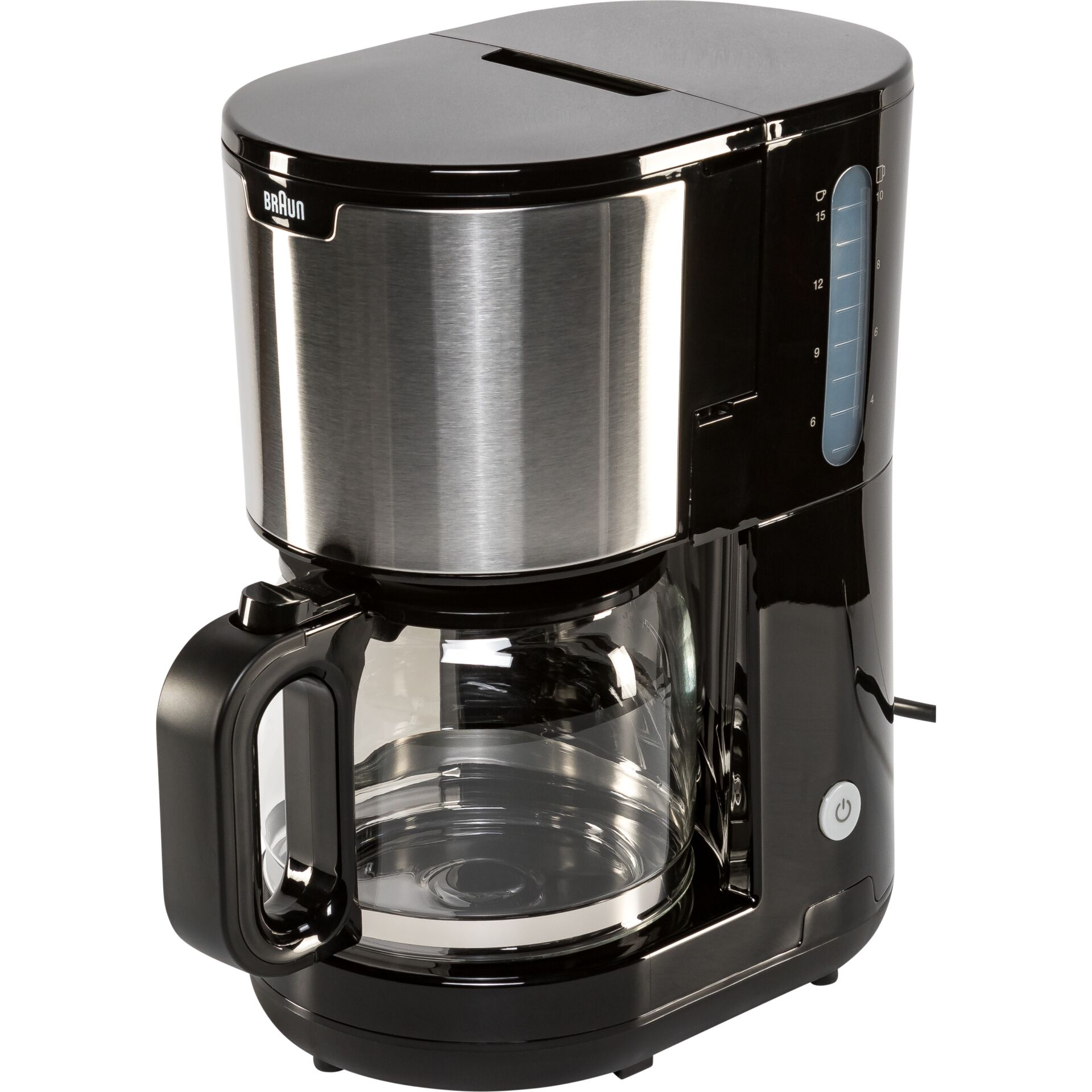 Pokal, Gerät, Elektrisches Gerät, Mischer, Kaffeemaschine, Filterkaffee, Glasbehälter, Stromanschluss, Edelstahl-Front
