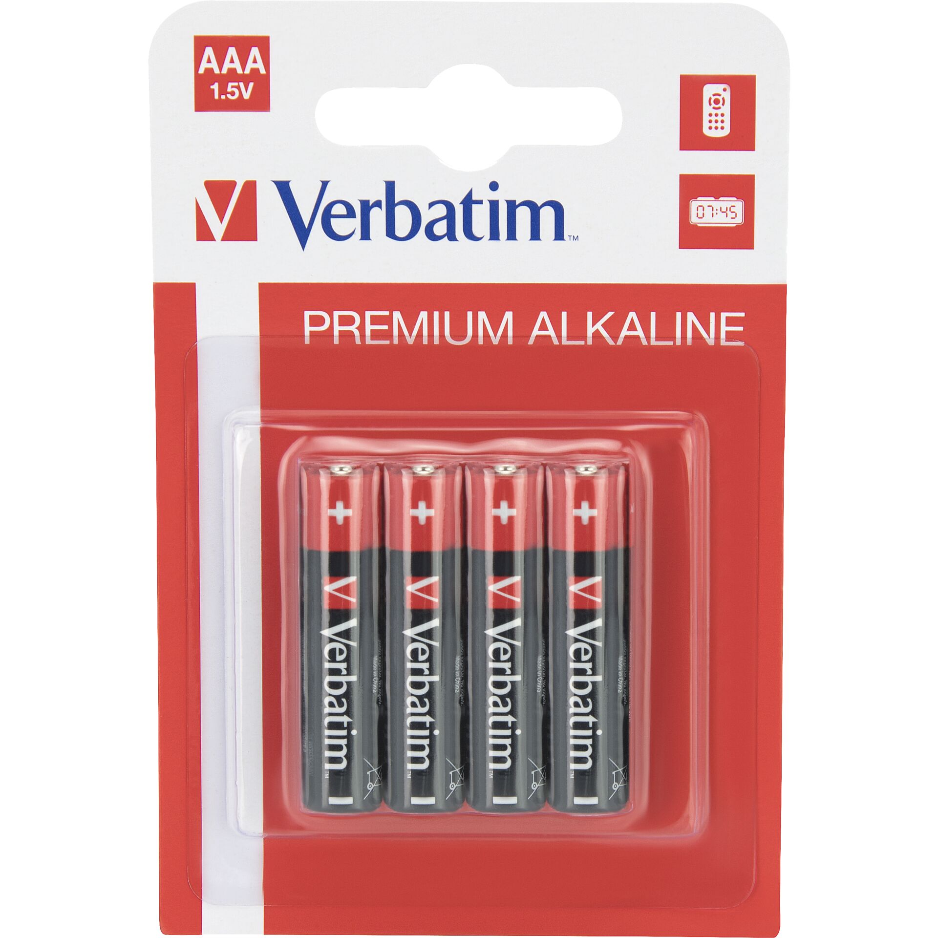 1x4 Verbatim Alkaline Battery  Micro AAA LR 03