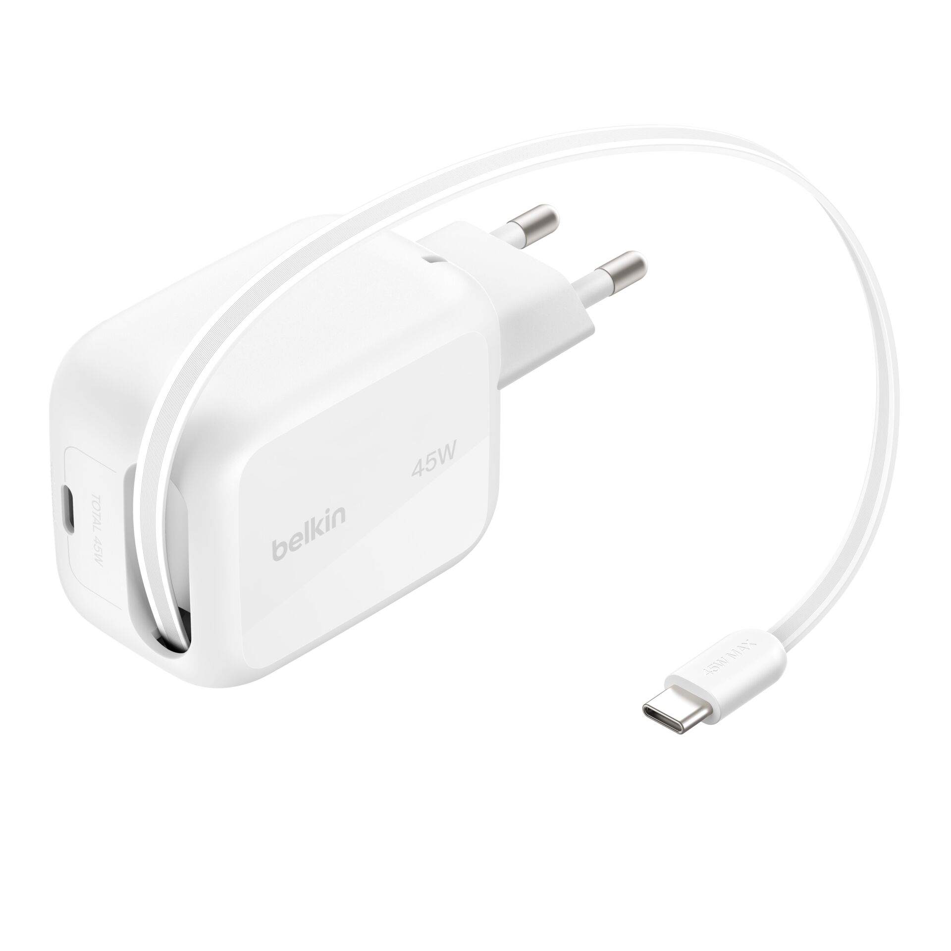 usb-c ladegerät, wandadapter, 45W, weiß, belkin