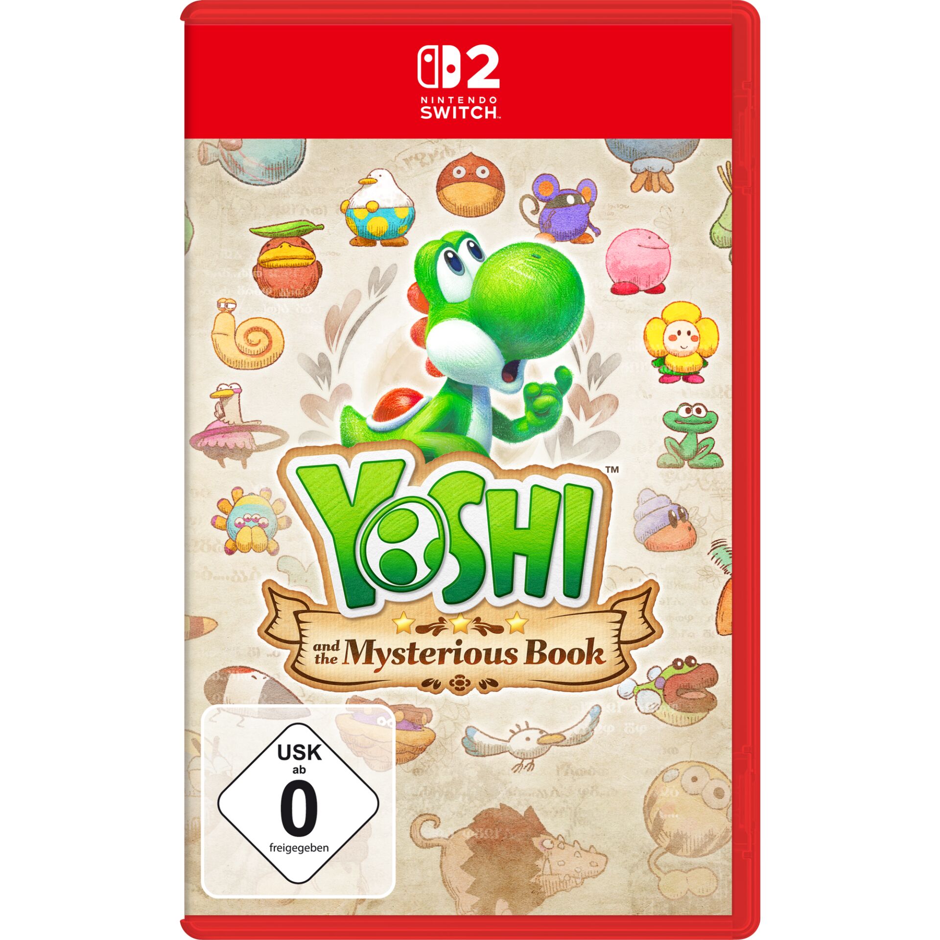 Nintendo Switch, Yoshi, Mysterious Book, grüner Dinosaurier, Cartoon