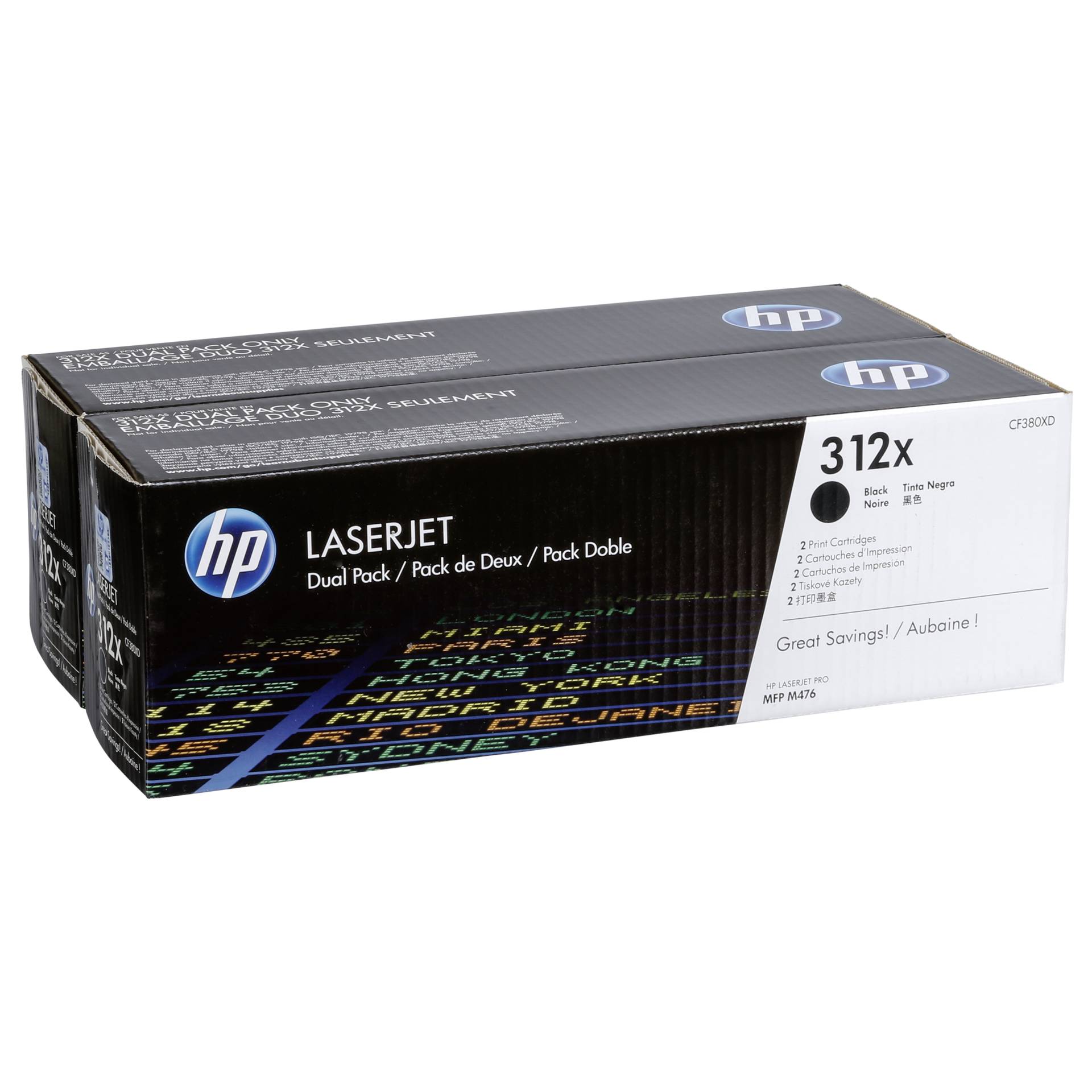 HP Toner CF 380 XD black  No. 312 X       Twin Pack