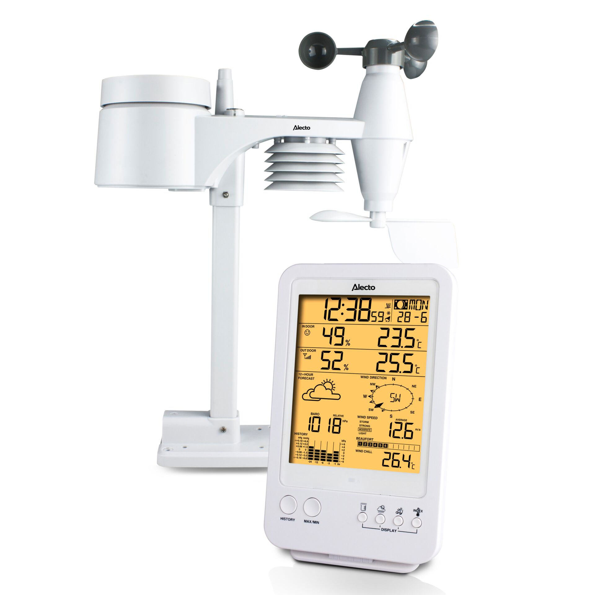 Medizinische Messgeräte, Wetterstation, Anemometer, Thermometer, Display