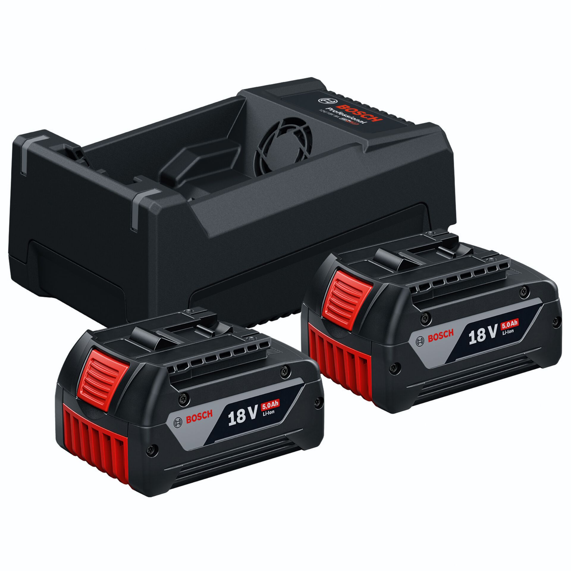 18V Akku, Li-Ion, Bosch, Zwei Akkus, Ladegerät