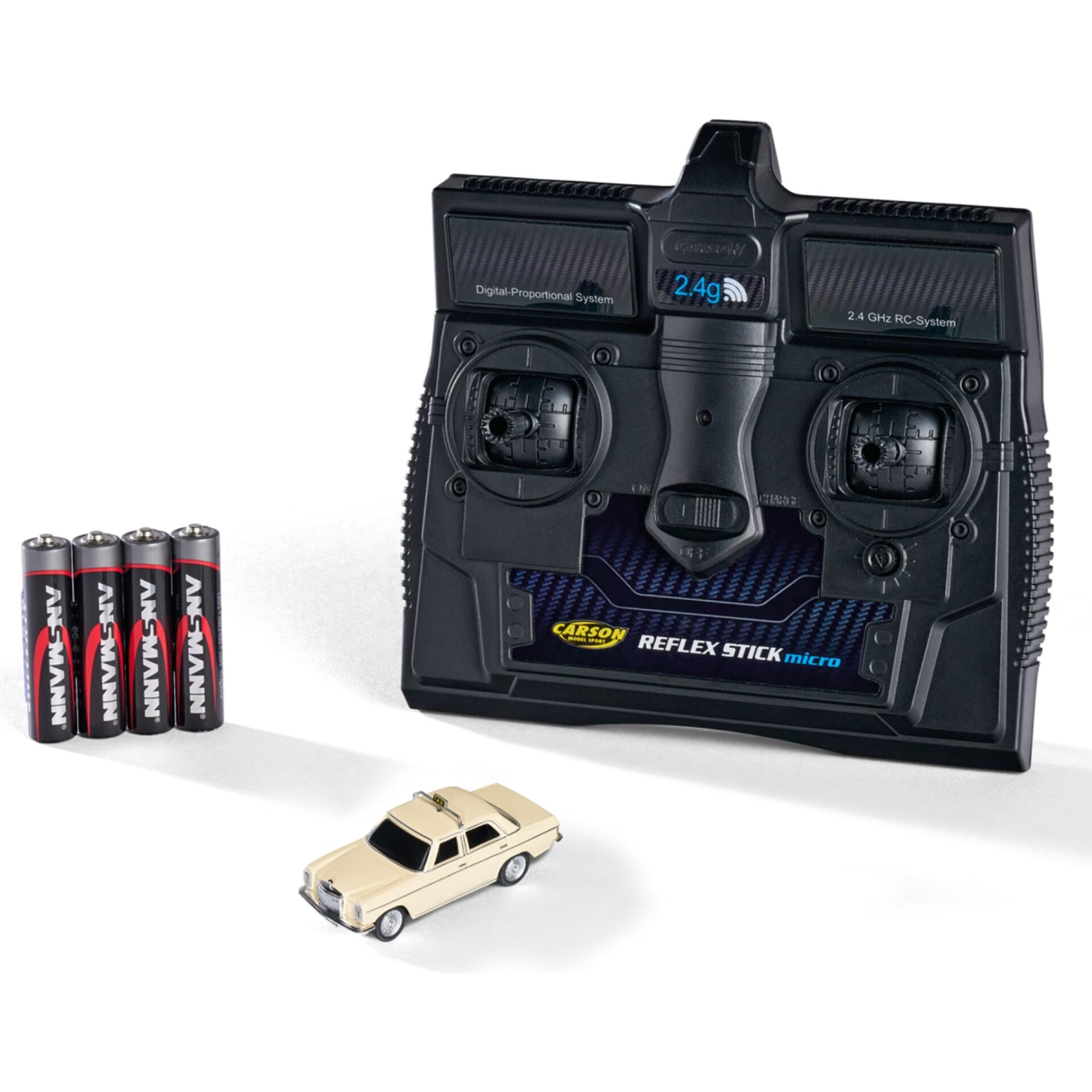 Fernbedienung, RC-System, Batterien, Auto, Miniaturmodell