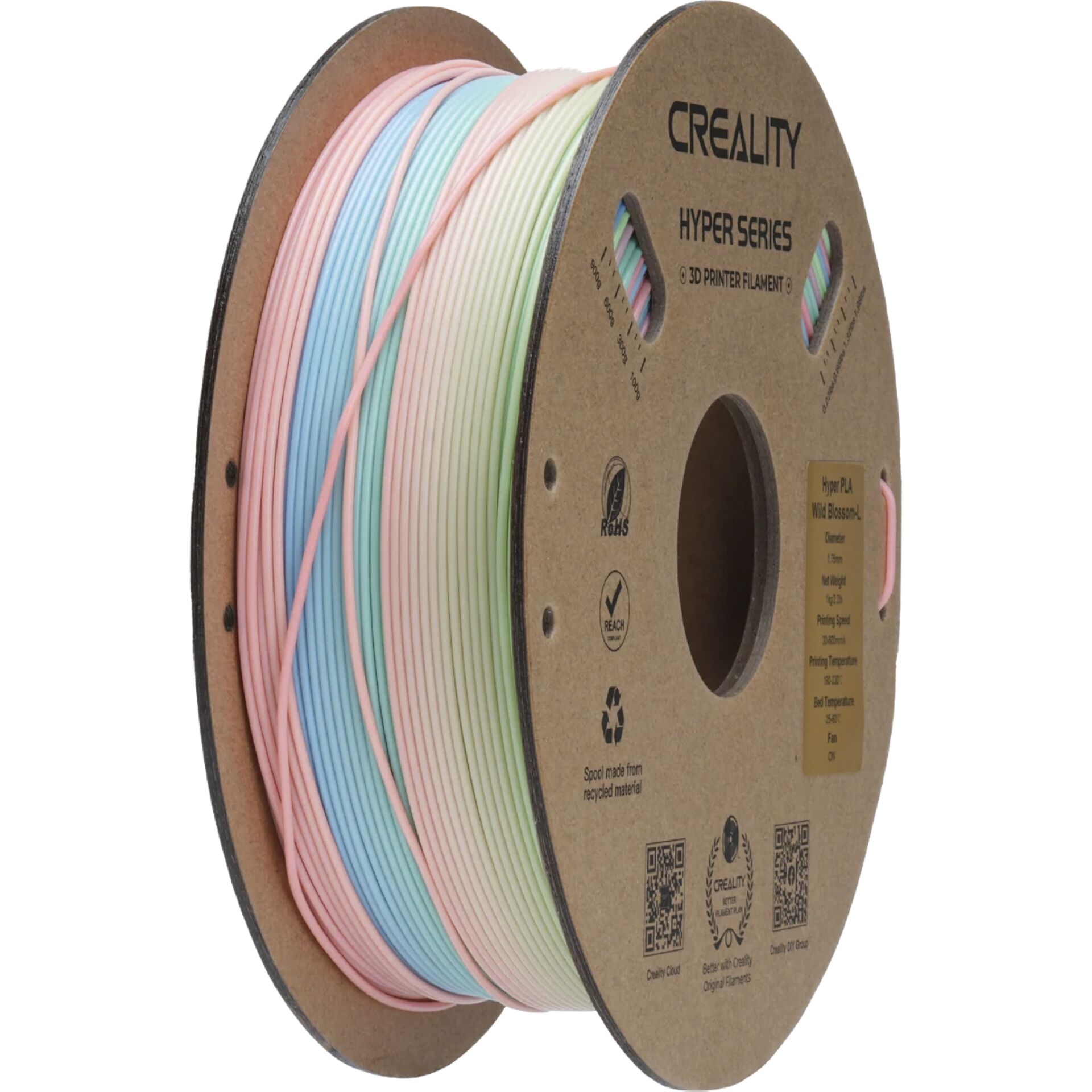 3D-Druck-Filament, Filament-Rundspule, Pastellfarben, PLA, Hyper Series