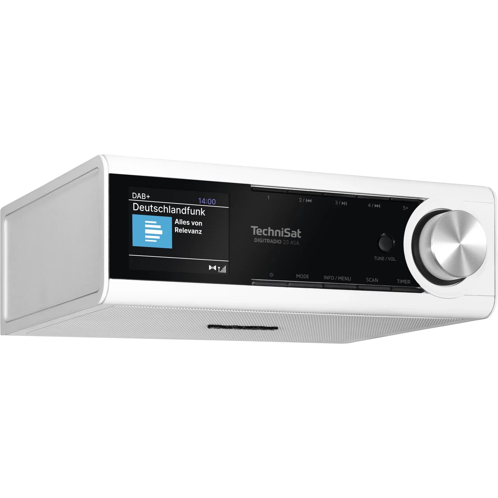 DAB+ Empfänger, Auto-Radio, Digitalradio, Wandmontierbar, Weiß