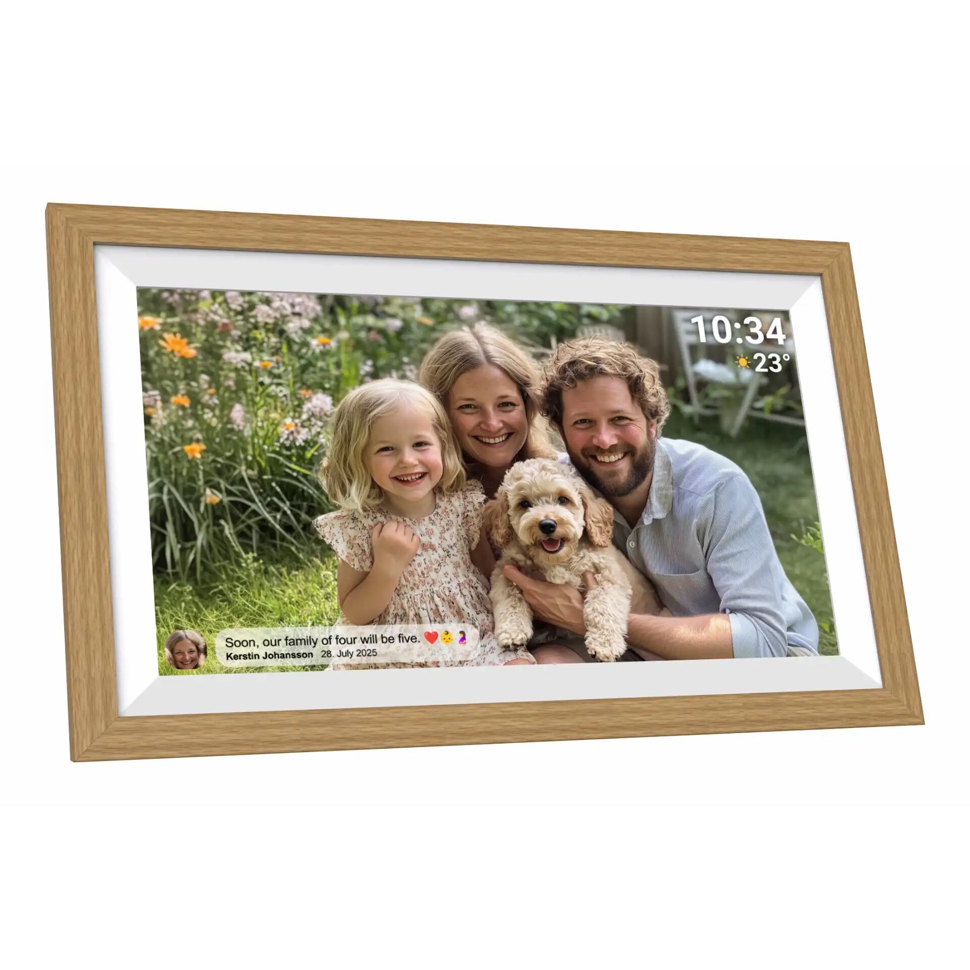 foto, rahmen, family, dog, portrait