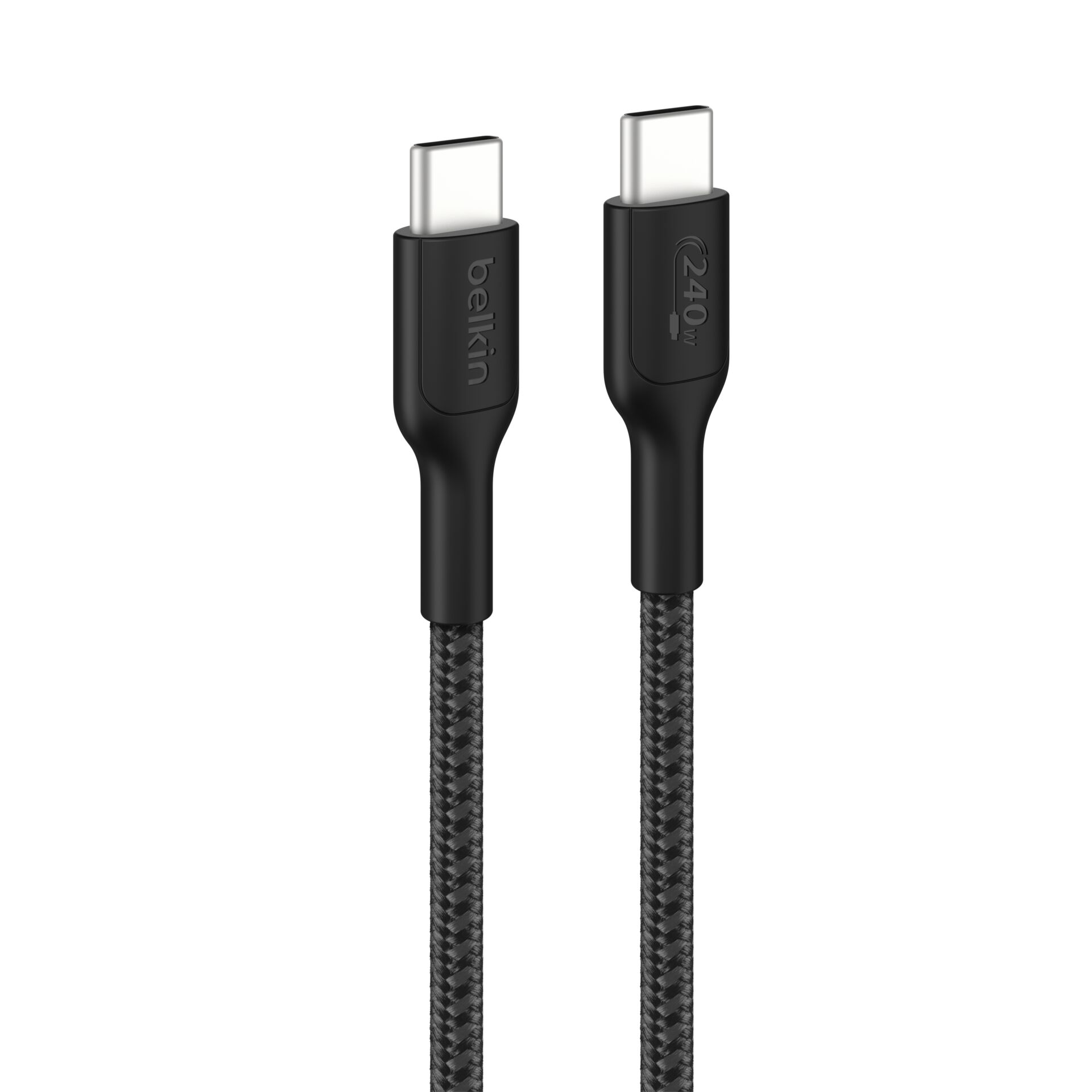USB-C-Kabel, Geflochten, USB-C, Schwarz, Kabelzubehör